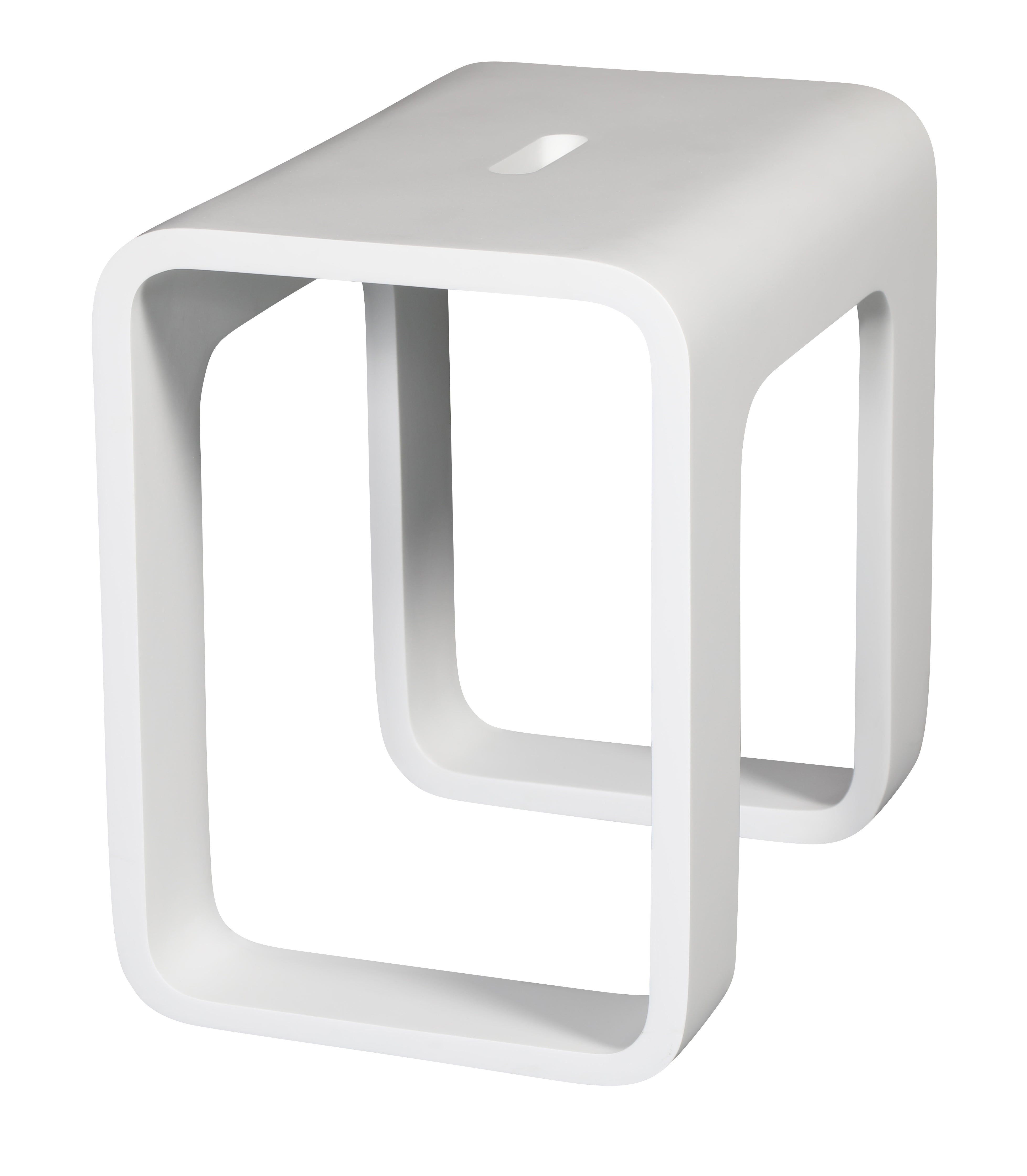 ALFI brand  ABST99 White Matte Solid Surface Resin Bathroom / Shower Stool