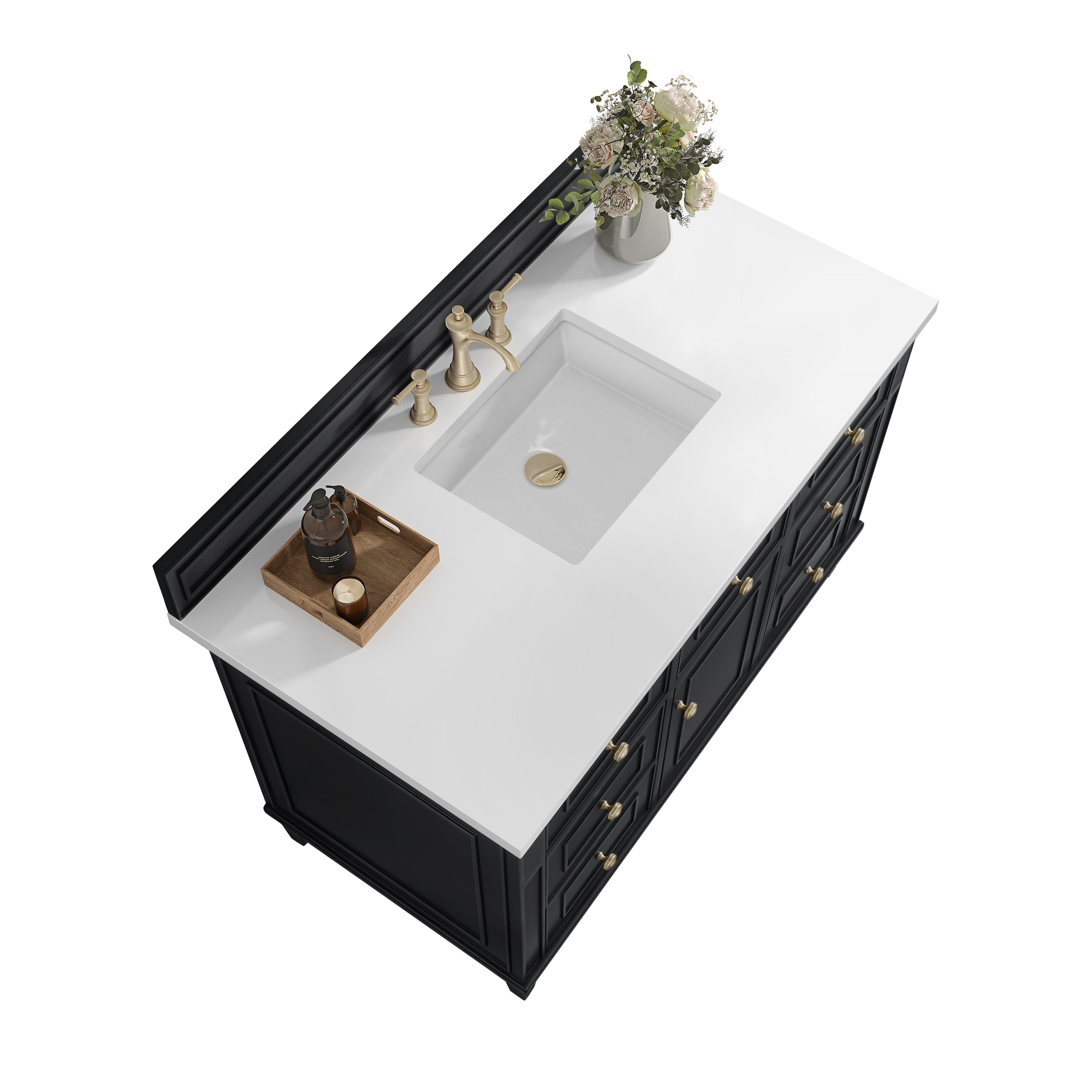 James Martin Lorelai 48" Single Vanity in Black Onyx with 3cm Countertop