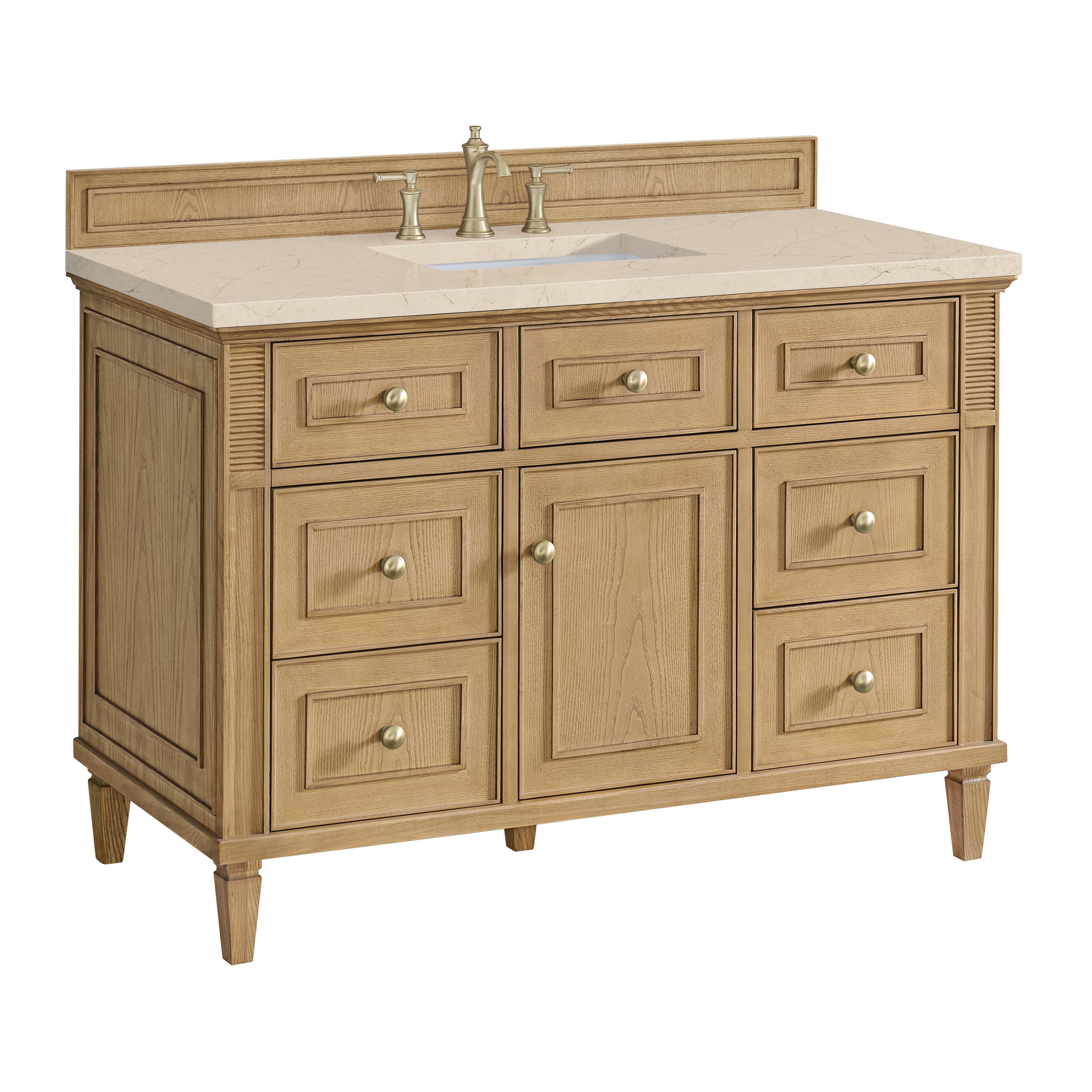 James Martin Lorelai 48" Single Vanity in Light Natural Oak with 3cm Countertop