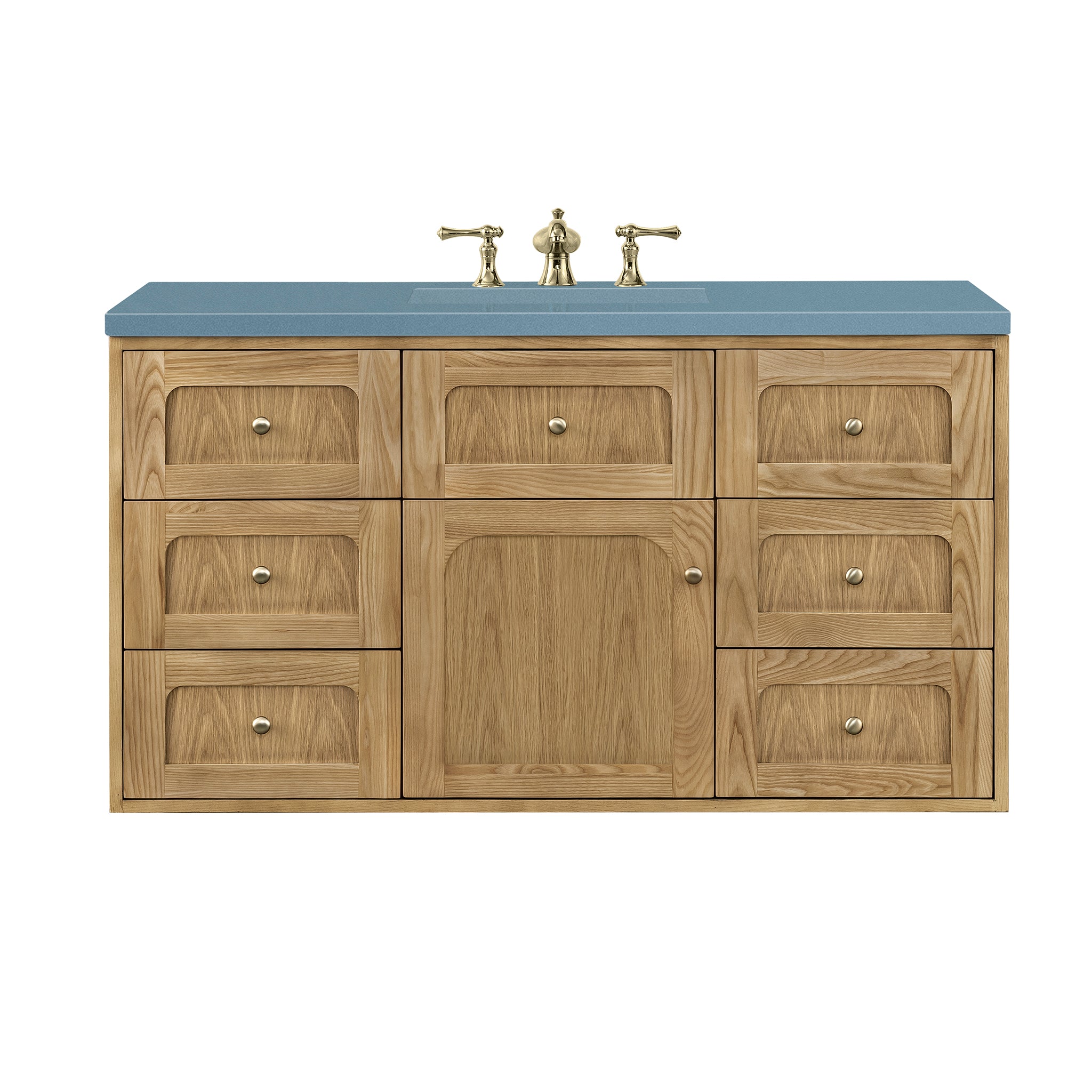 James Martin Laurent 48" Single Vanity in Light Natural Oak with 3cm Countertop