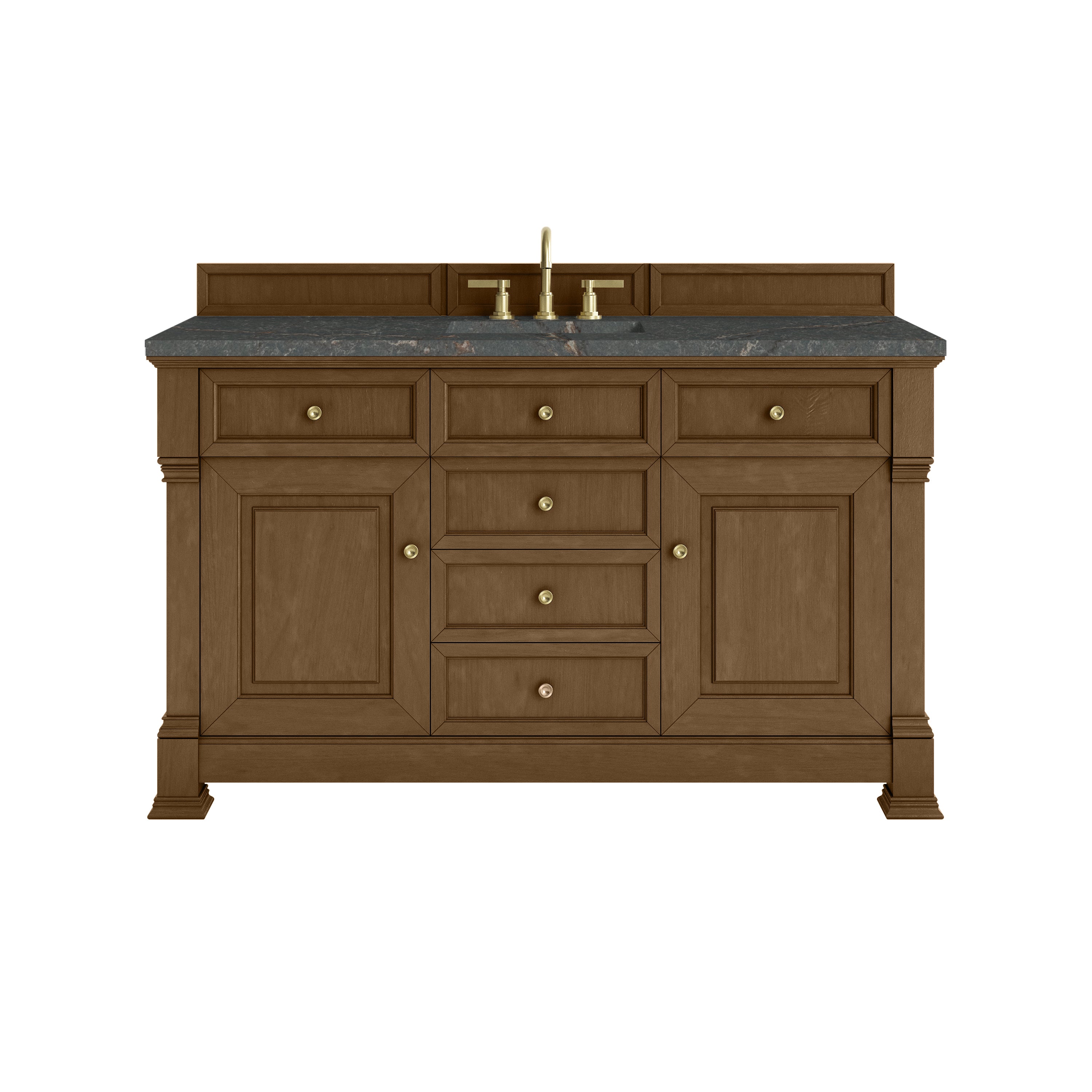 James Martin Brookfield 60" Single Vanity in Honey Oak with 3cm Countertop