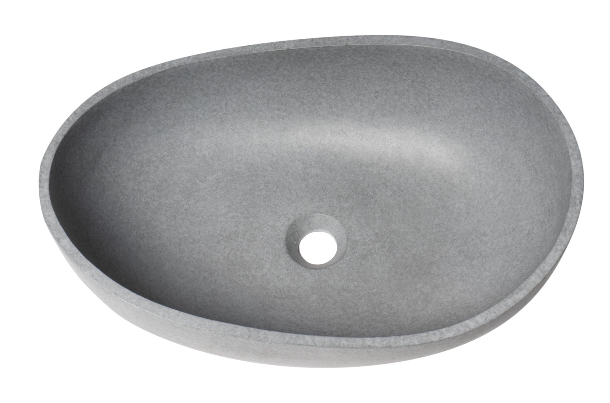 ALFI brand  ABCO23O 23" Solid Concrete Wavy Oval Above Mount Vessel Sink