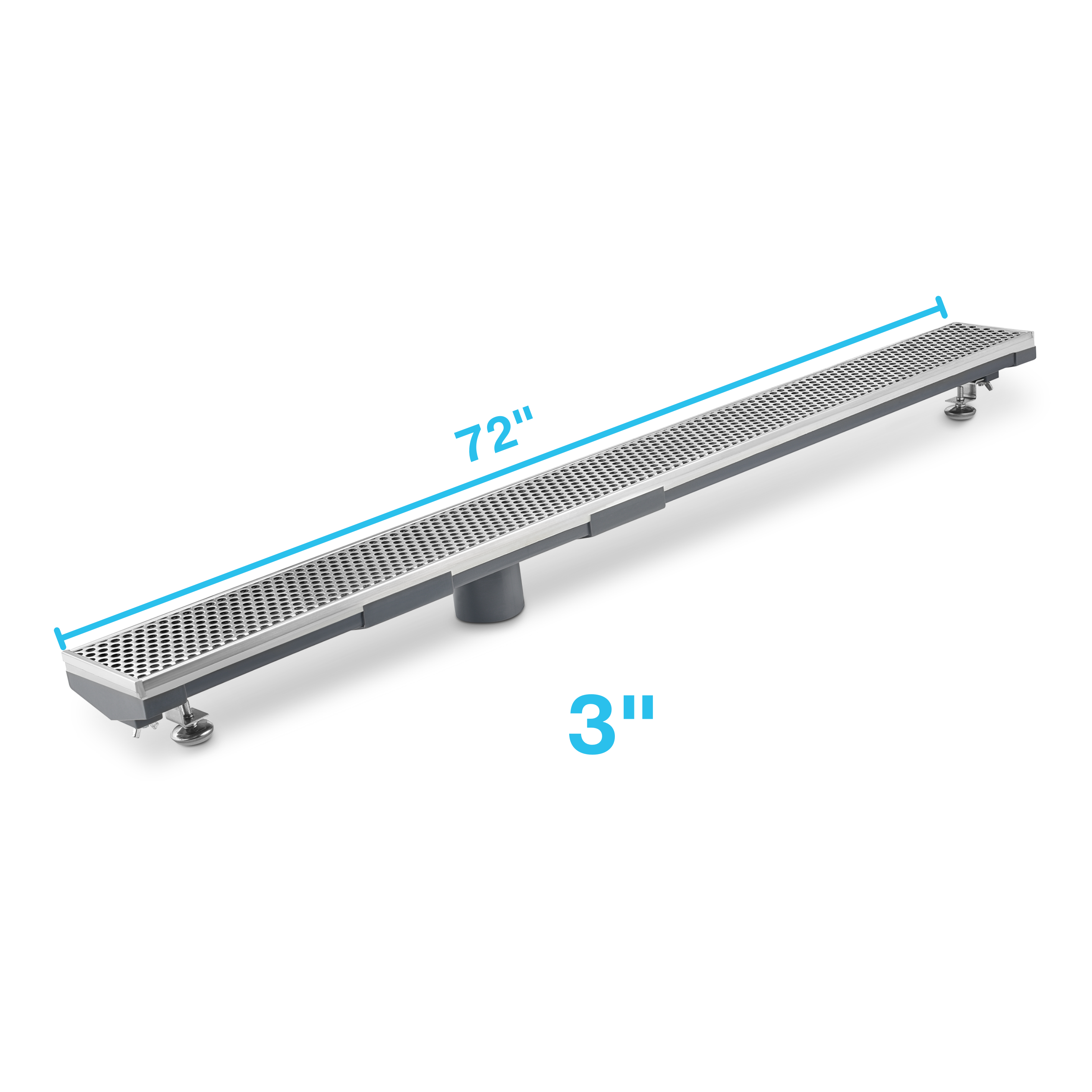 Perforated Adjustable Kit Lagos Linear Drain 3" High Flow
