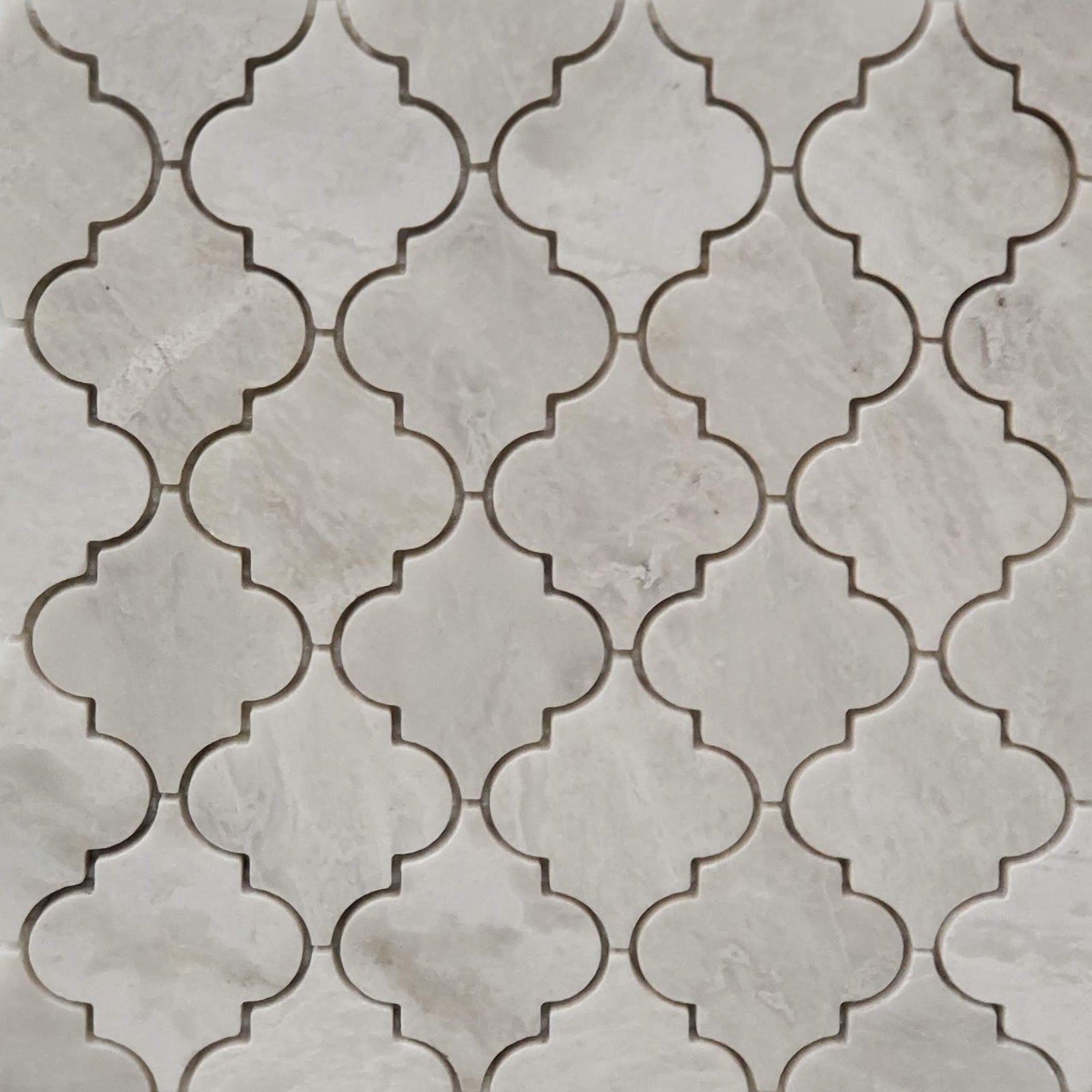 Lantern Mosaic Alaska White Marble Polished