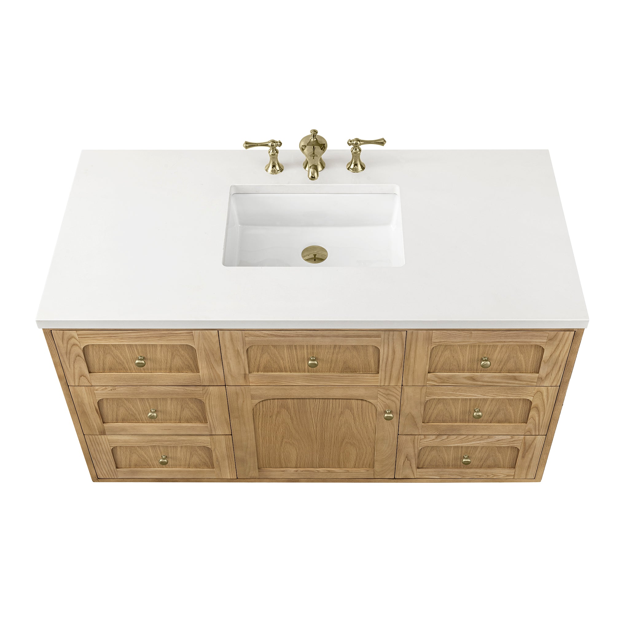 James Martin Laurent 48" Single Vanity in Light Natural Oak with 3cm Countertop