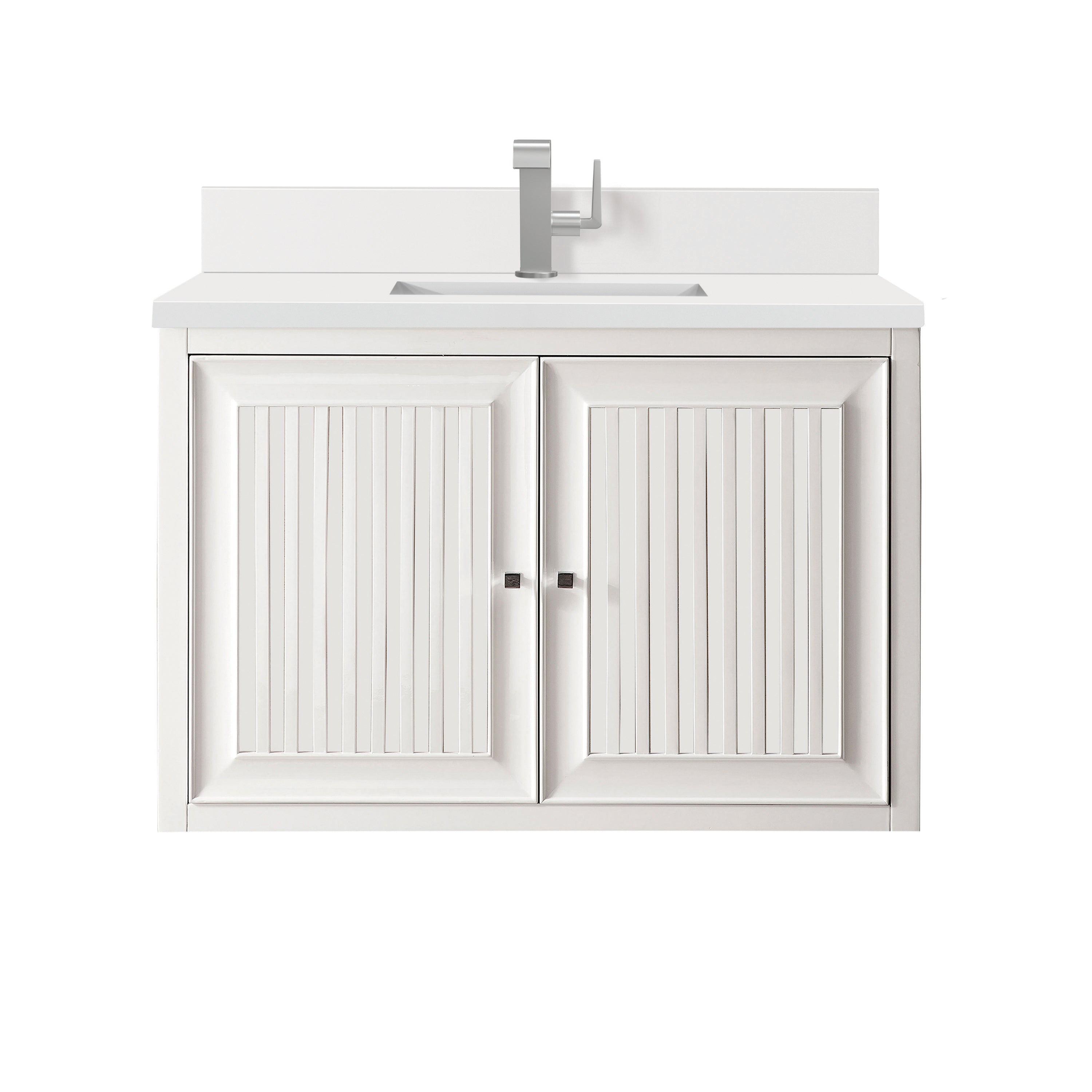 James Martin Athens 36" Single Vanity in Glossy White with 3cm Countertop