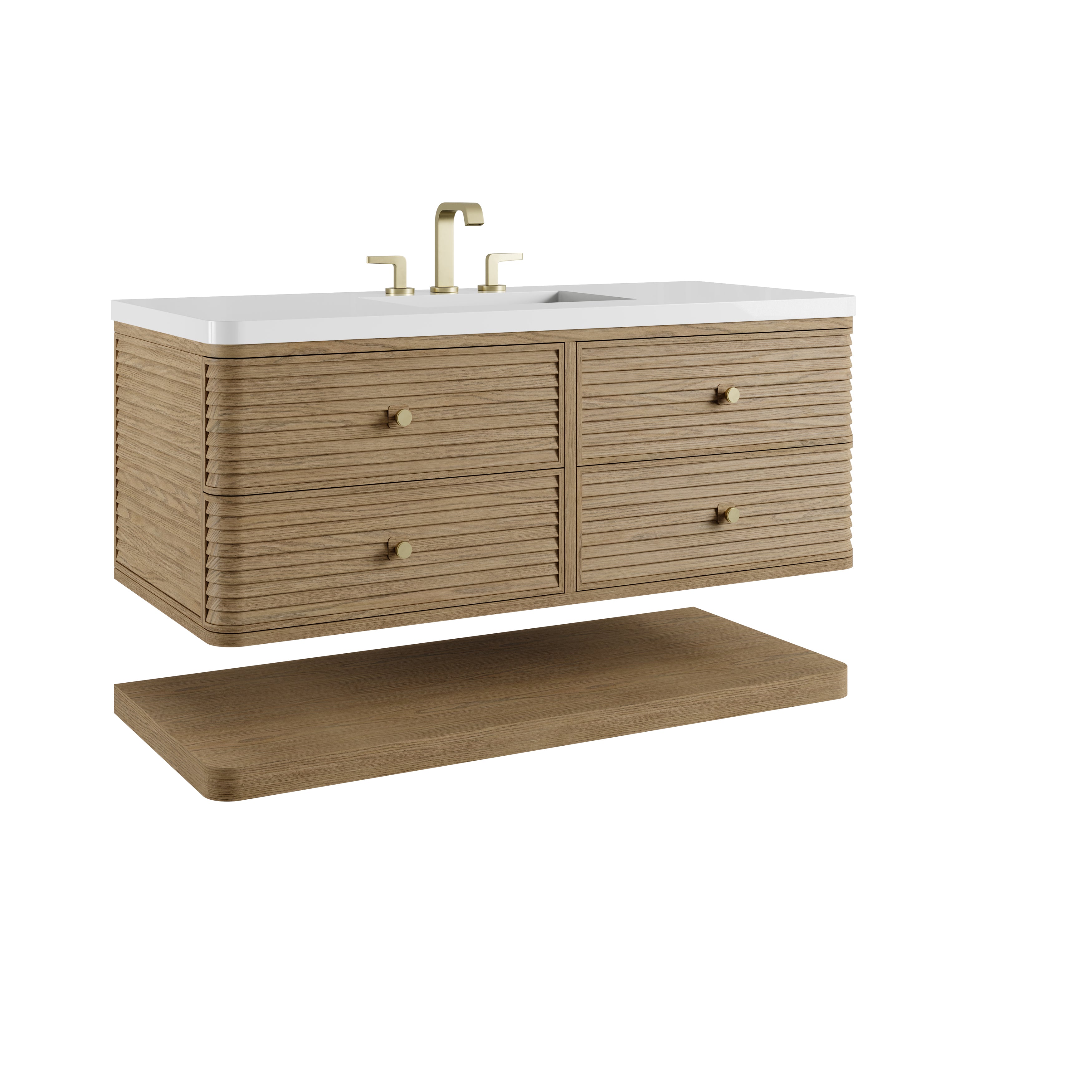 James Martin Allamari 48" Single Vanity in Dune Mist with 3cm Countertop
