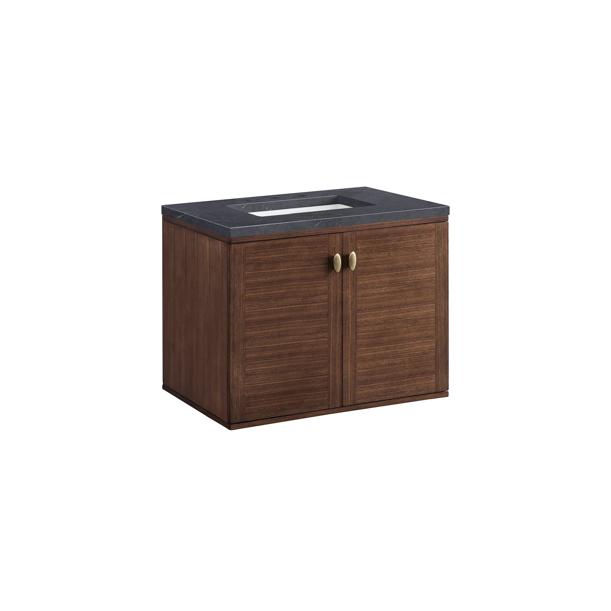 James Martin Amberly 30" Single Vanity in Mid-Century Walnut with 3cm Countertop