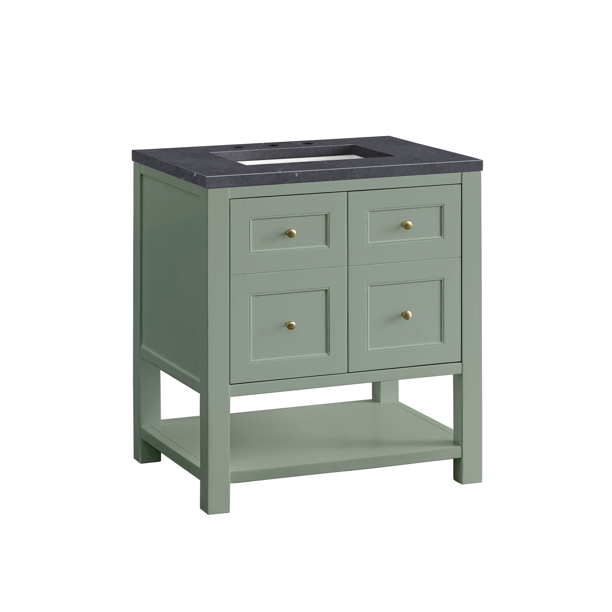 James Martin Breckenridge 30" Single Vanity in Smokey Celadon with 3cm Countertop