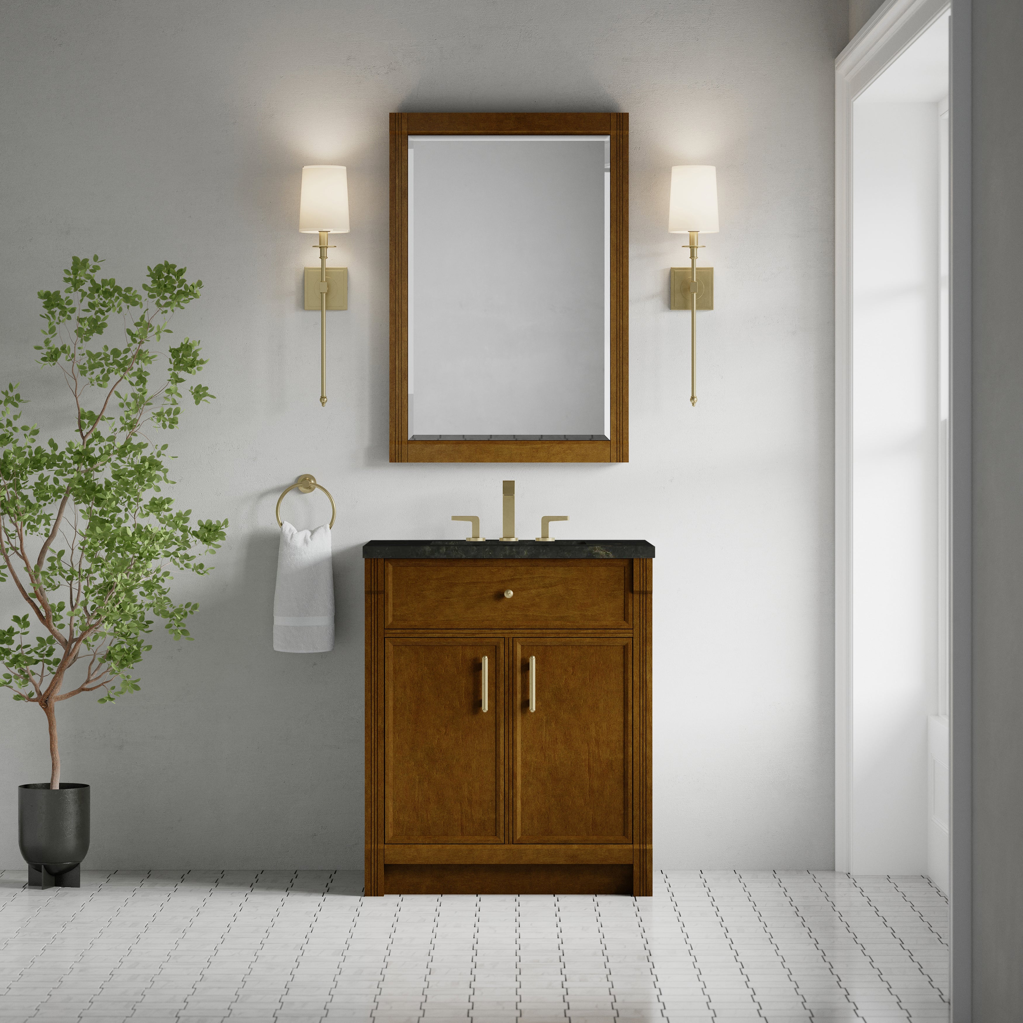 James Martin Bellshire 30" Single Vanity in Honey Oak with 3cm Countertop
