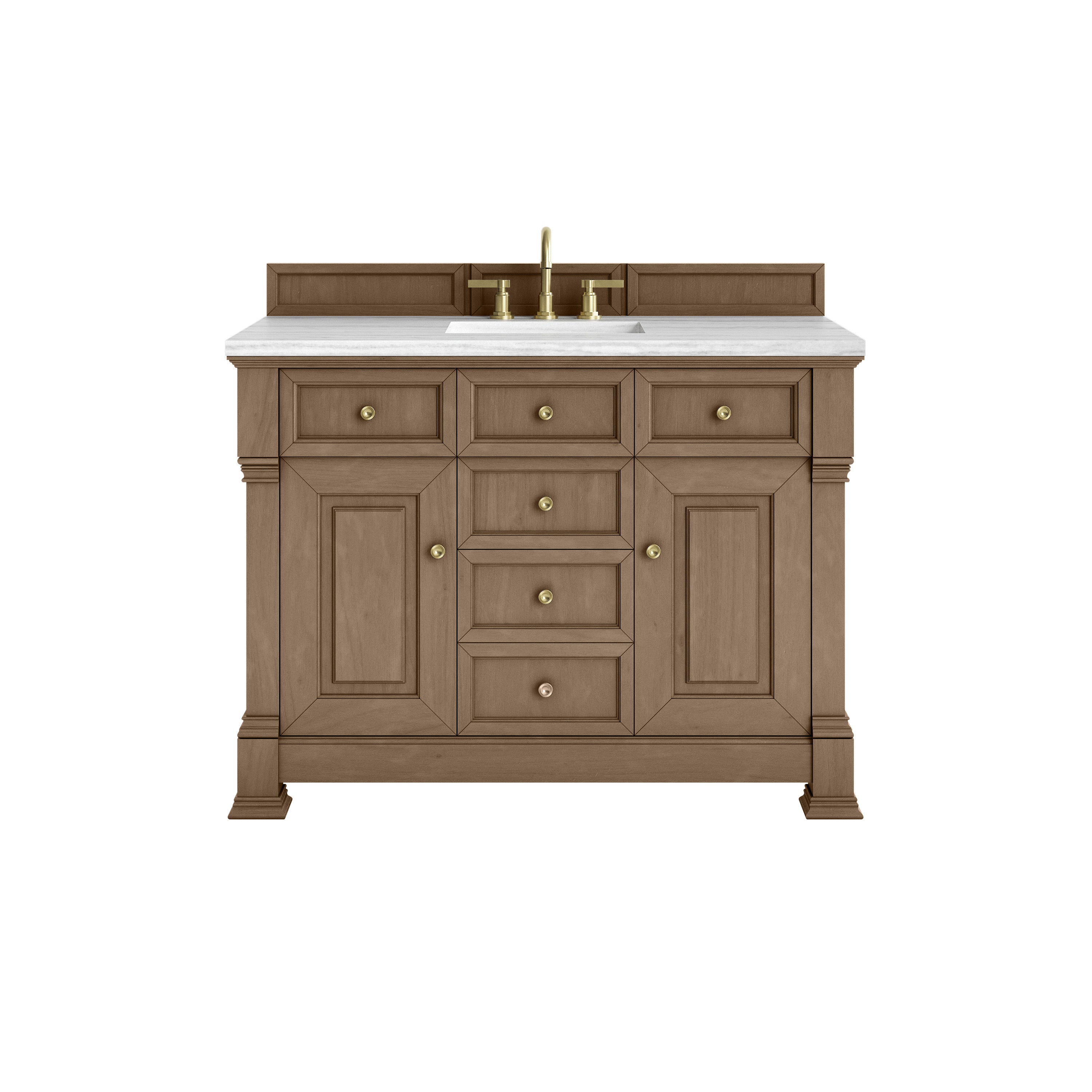James Martin Brookfield 48" Single Vanity in Pecan with 3cm Countertop