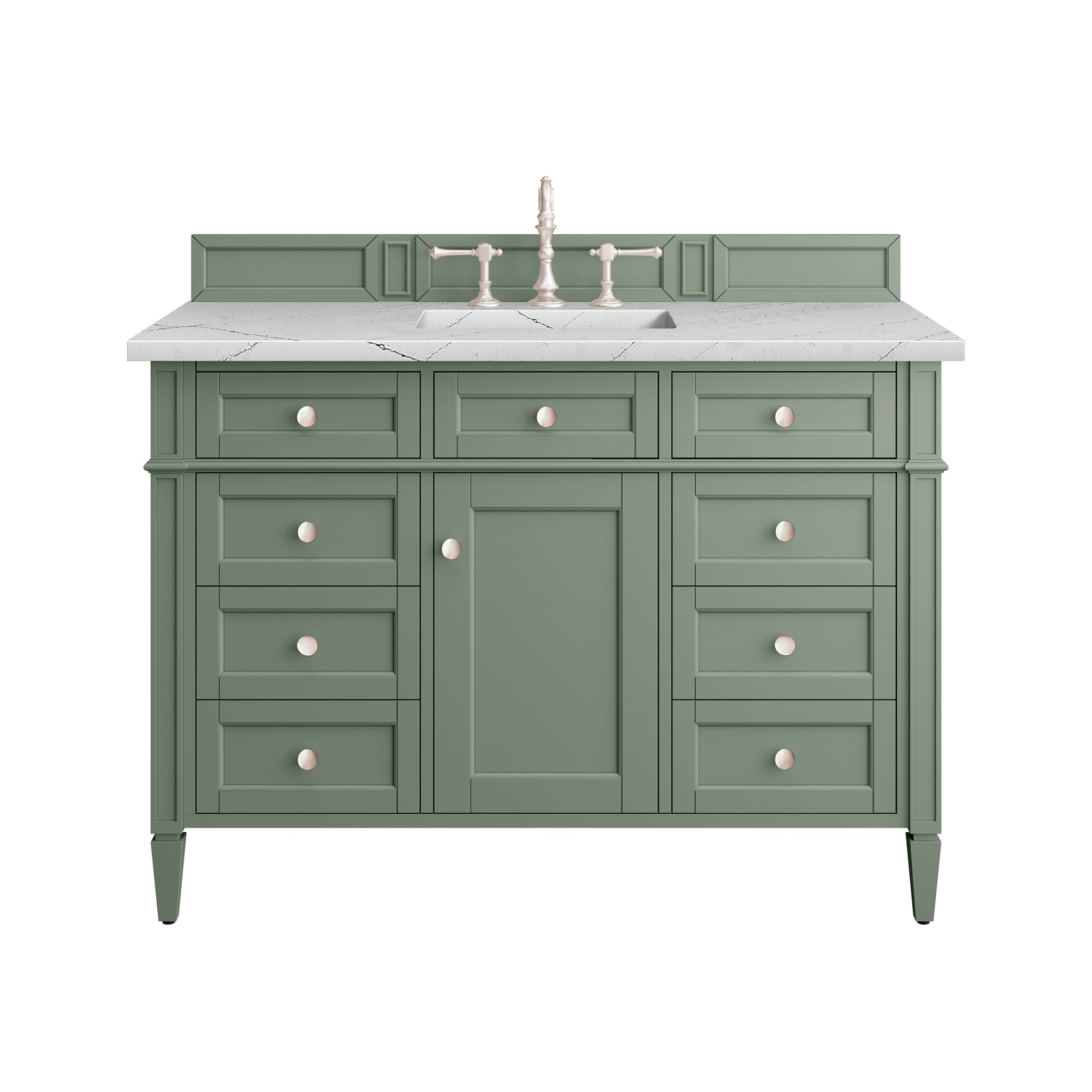 James Martin Brittany 48" Single Vanity in Smokey Celadon with 3cm Countertop