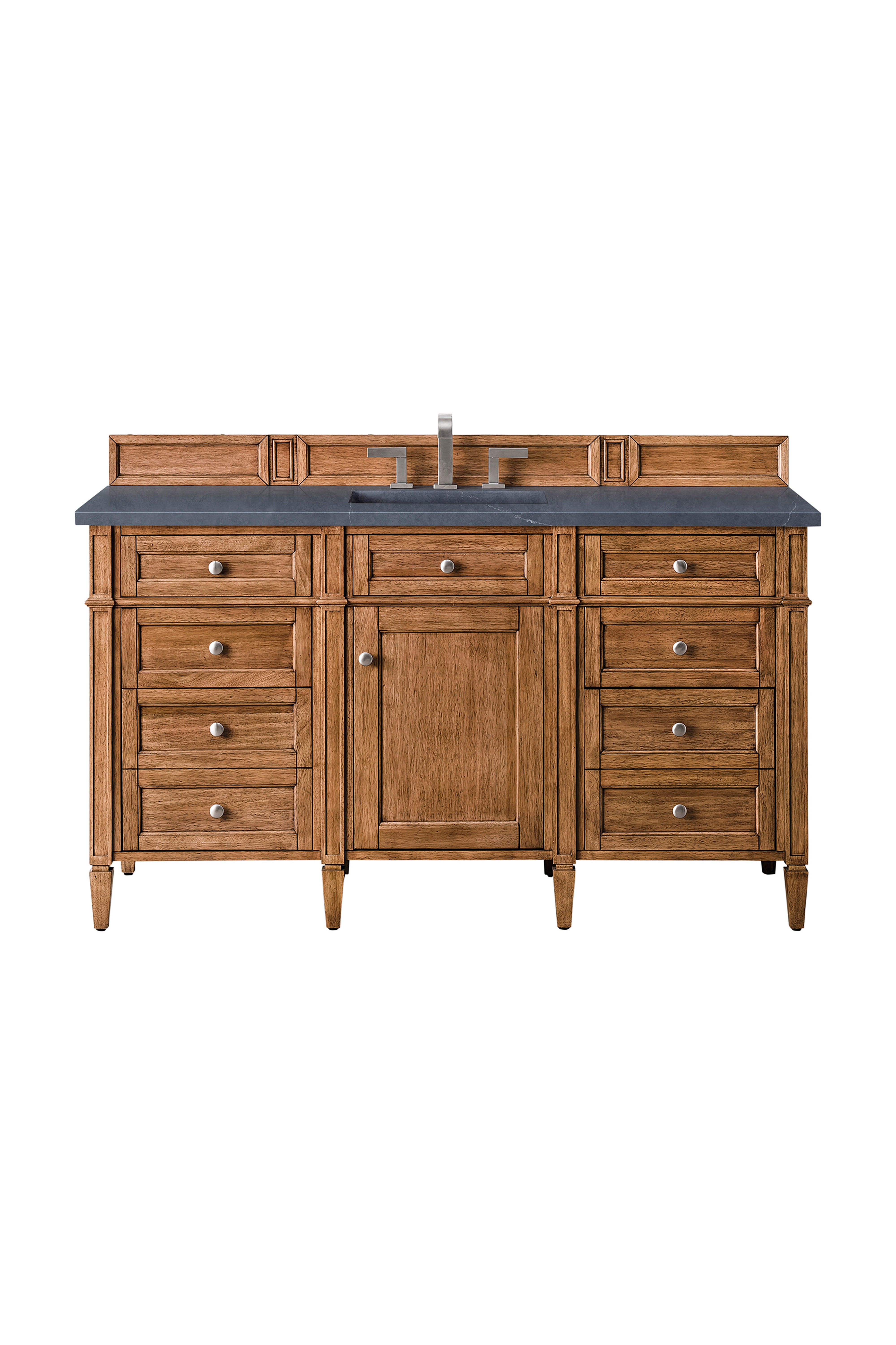 James Martin Brittany 60" Single Vanity in Saddle Brown with 3cm Countertop