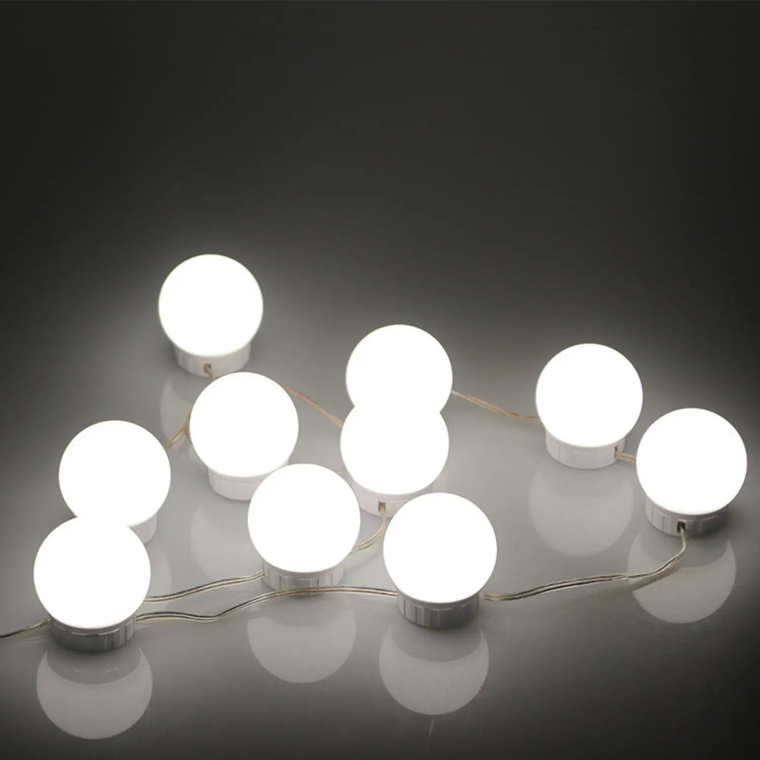LED Mirror Light Bulbs with USB Touch Switch for Vanity & Dressing Table