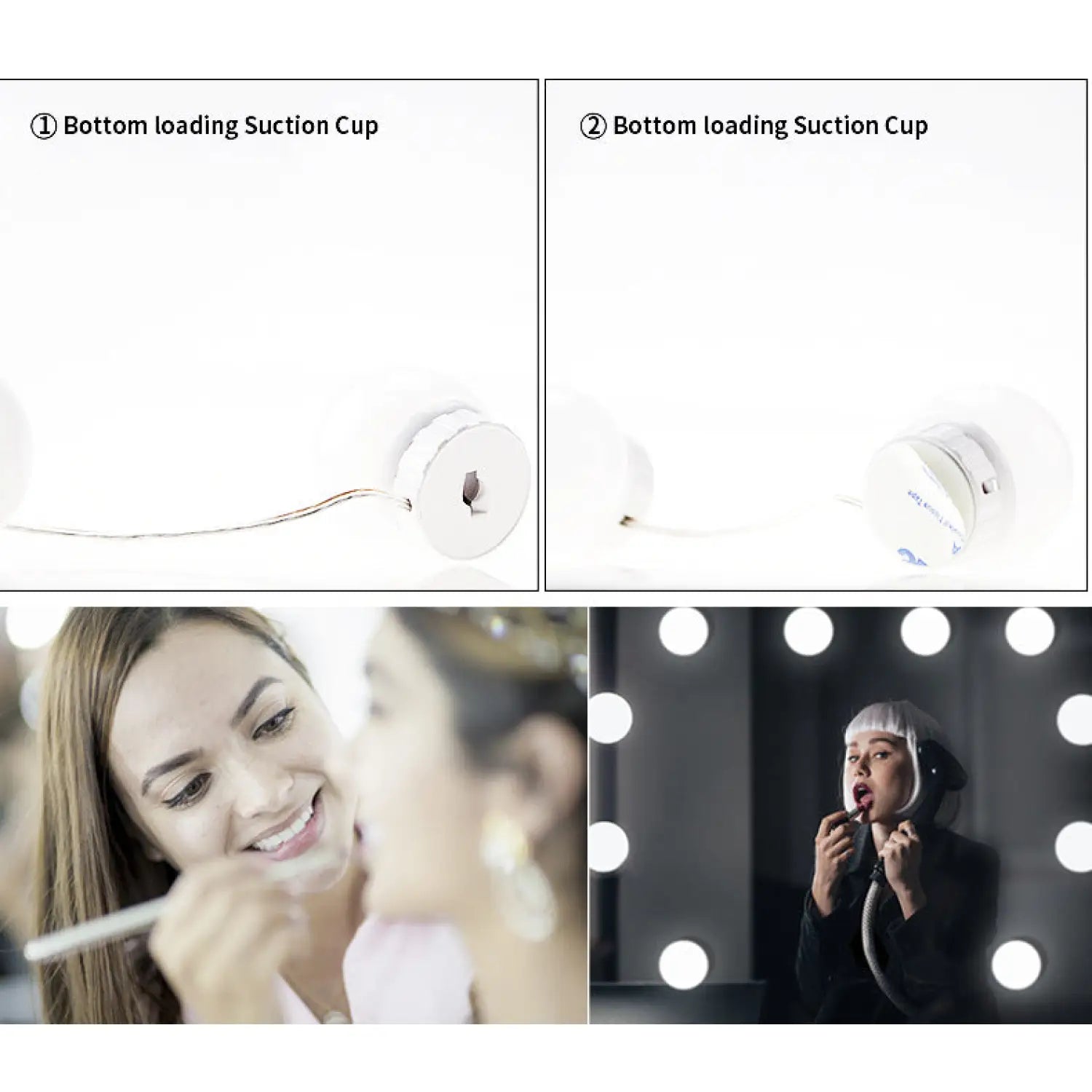 LED Mirror Light Bulbs with USB Touch Switch for Vanity & Dressing Table