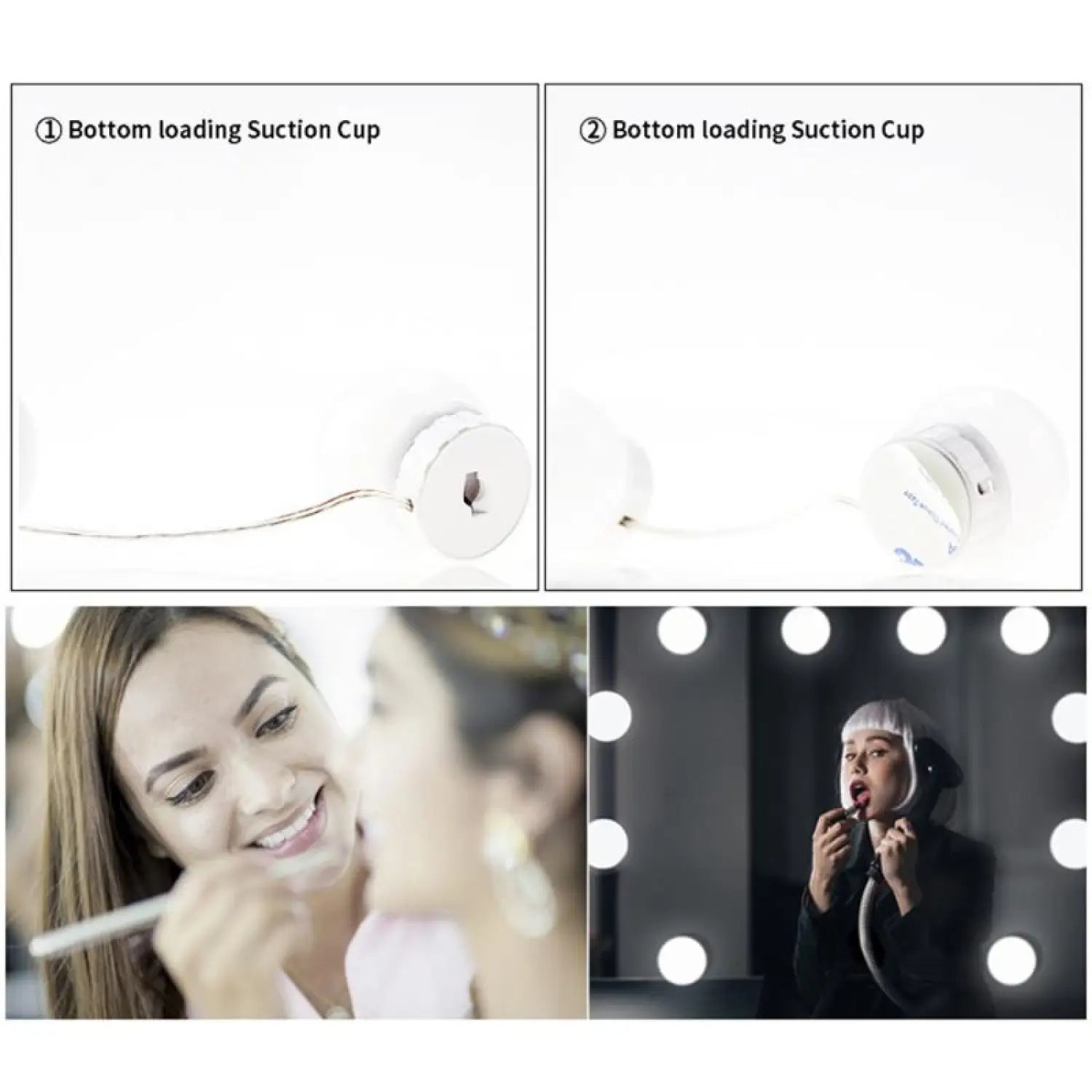 LED Mirror Light Bulbs with USB Touch Switch for Vanity & Dressing Table