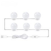 LED Mirror Light Bulbs with USB Touch Switch for Vanity & Dressing Table