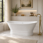 Maidstone Lenix 69-In Acrylic Double Slipper Soaking Tub