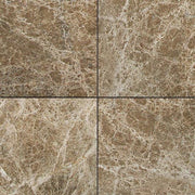 Light Emperador Polished Marble Tile 6"X6"