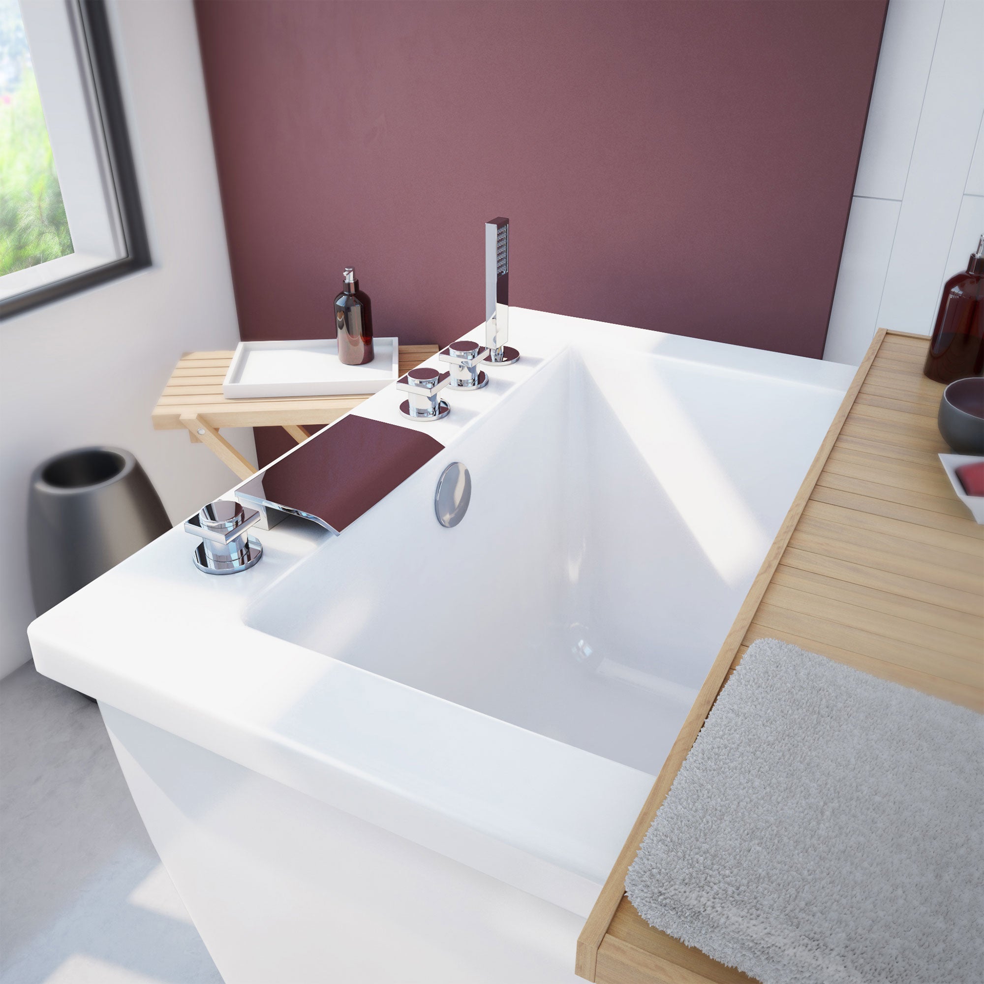 DreamLine Levantine 60 in. L x 23 in. H Bathtub