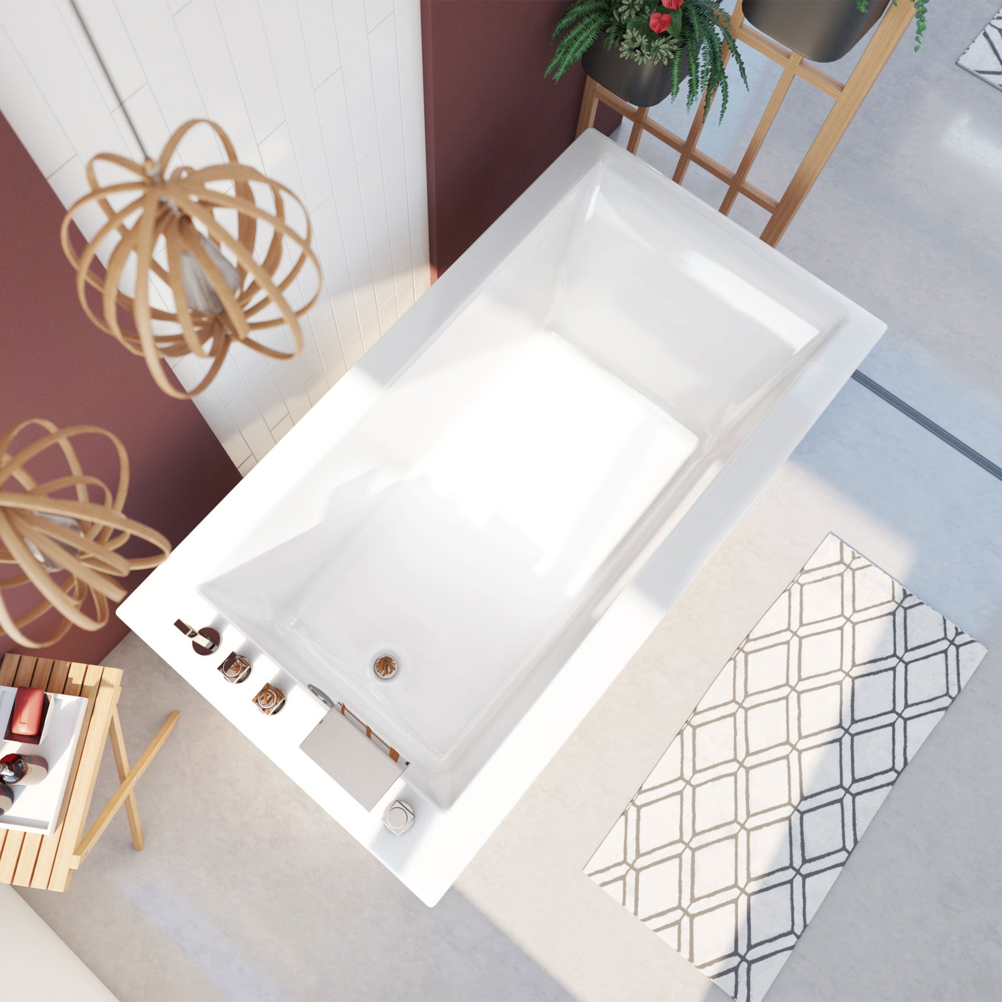 DreamLine Levantine 60 in. L x 23 in. H Bathtub