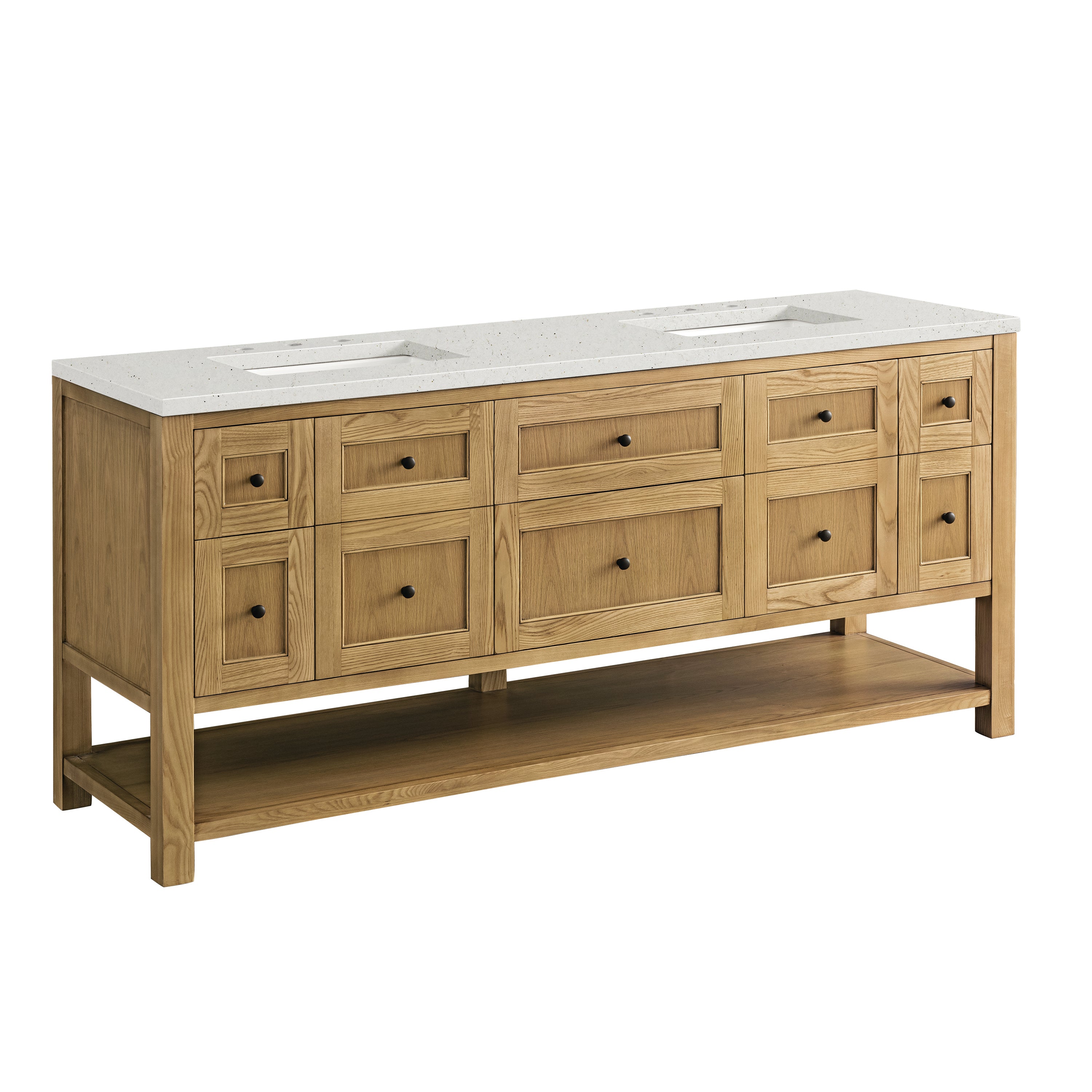 James Martin Breckenridge 72" Double Vanity in Light Natural Oak with 3cm Countertop