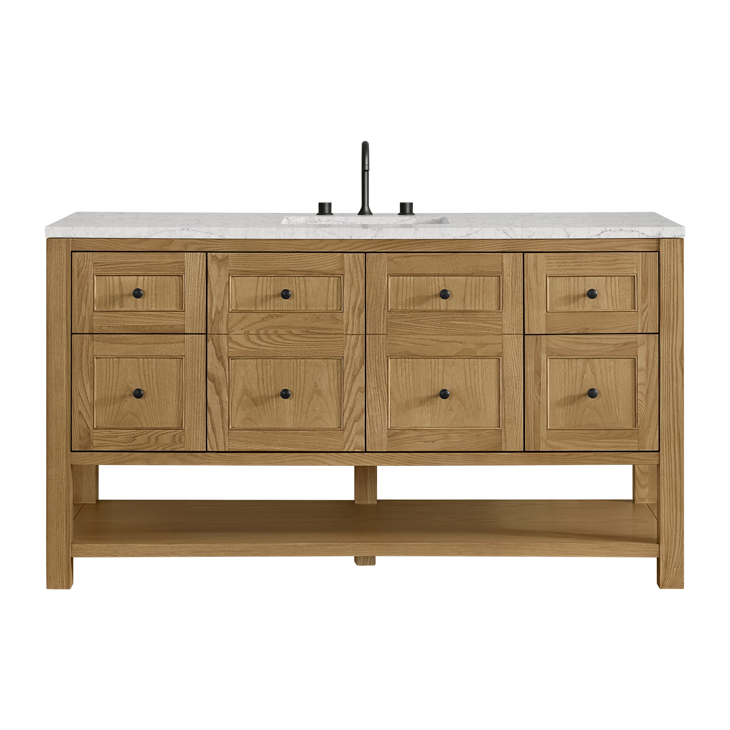 James Martin Breckenridge 60" Single Vanity in Light Natural Oak with 3cm Countertop