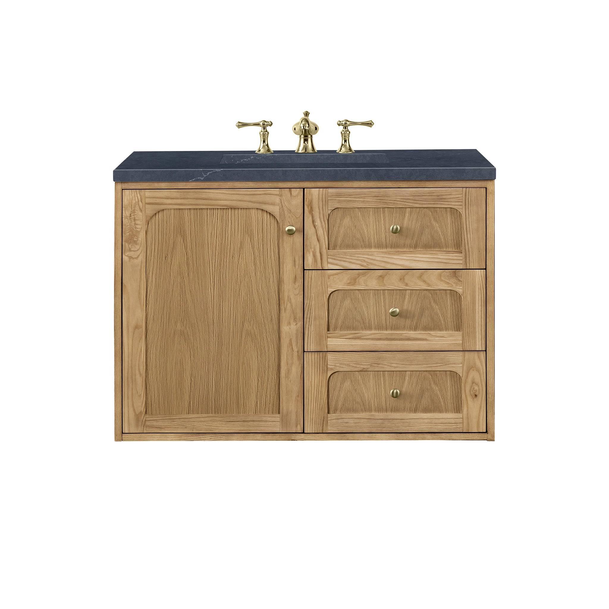 James Martin Laurent 36" Single Vanity in Light Natural Oak with 3cm Countertop