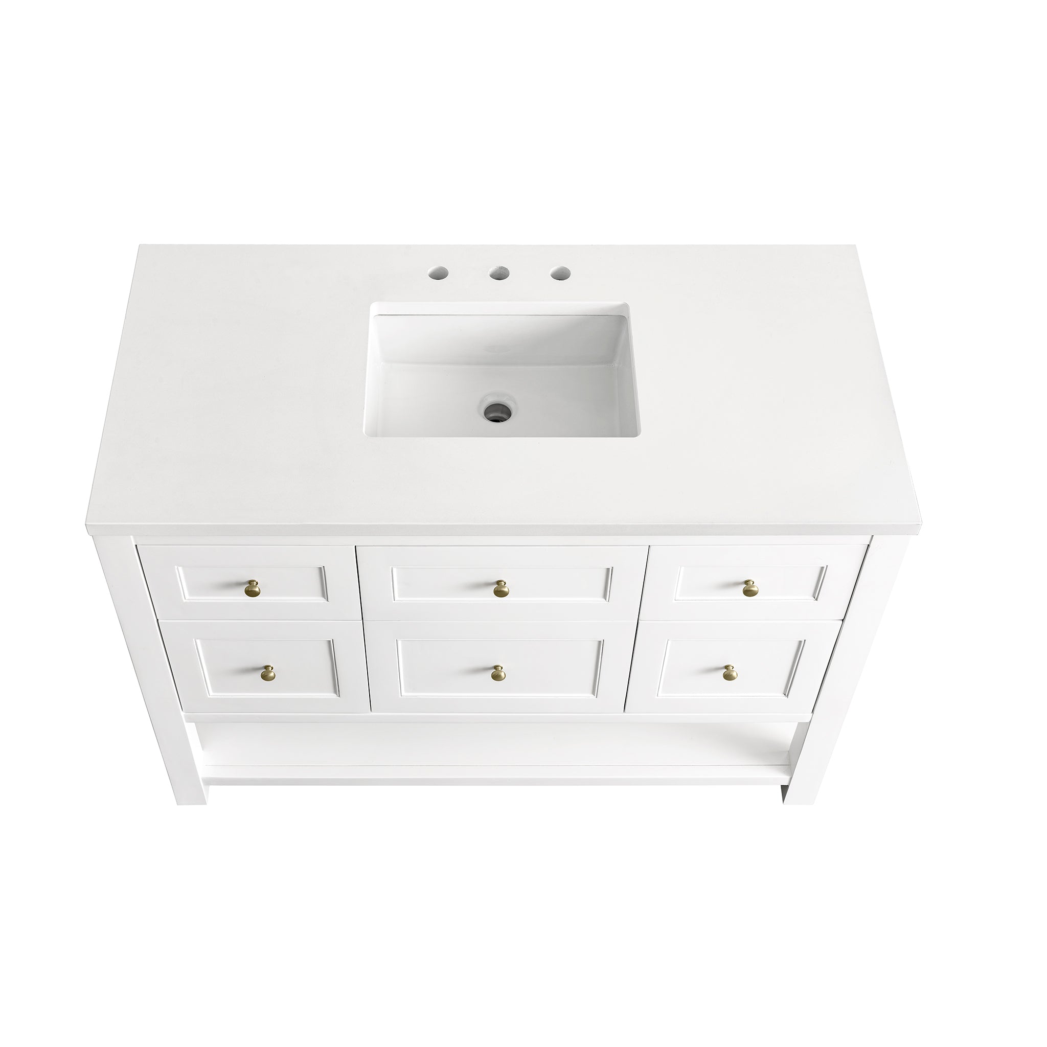 James Martin Breckenridge 48" Single Vanity in Bright White with 3cm Countertop