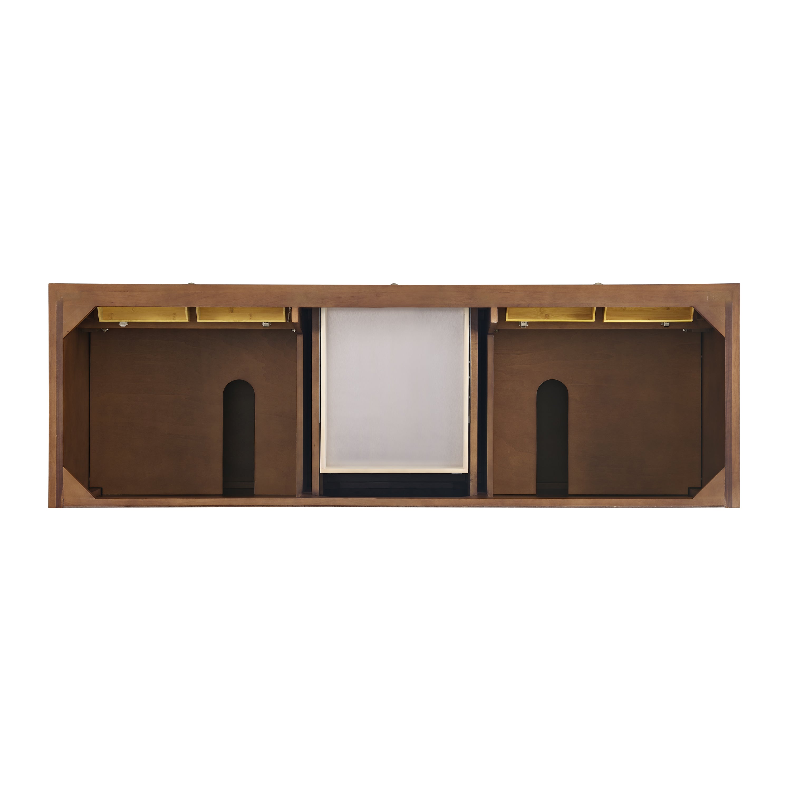 James Martin Lorelai 72"Double Vanity in Mid-Century Walnut with 3cm Countertop and FreePower Wireless Charger