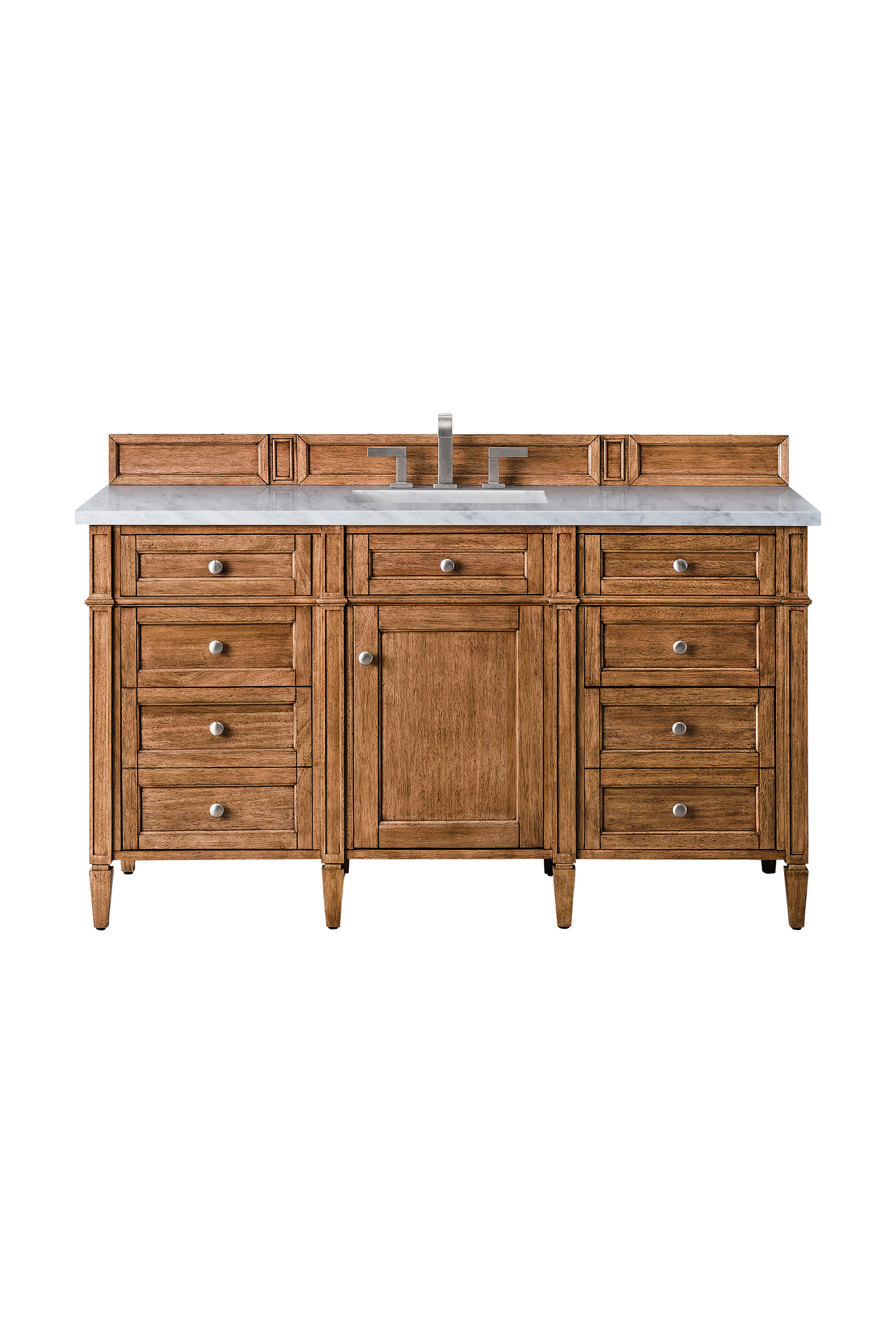 James Martin Brittany 60" Single Vanity in Saddle Brown with 3cm Countertop