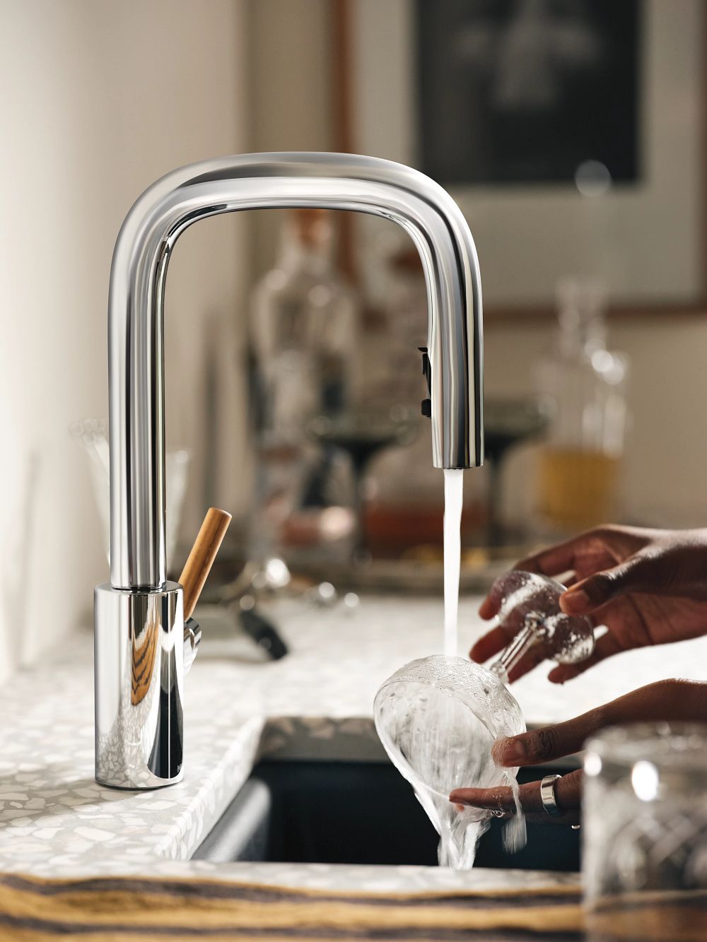 Tenon One-Handle Pulldown Bar Faucet