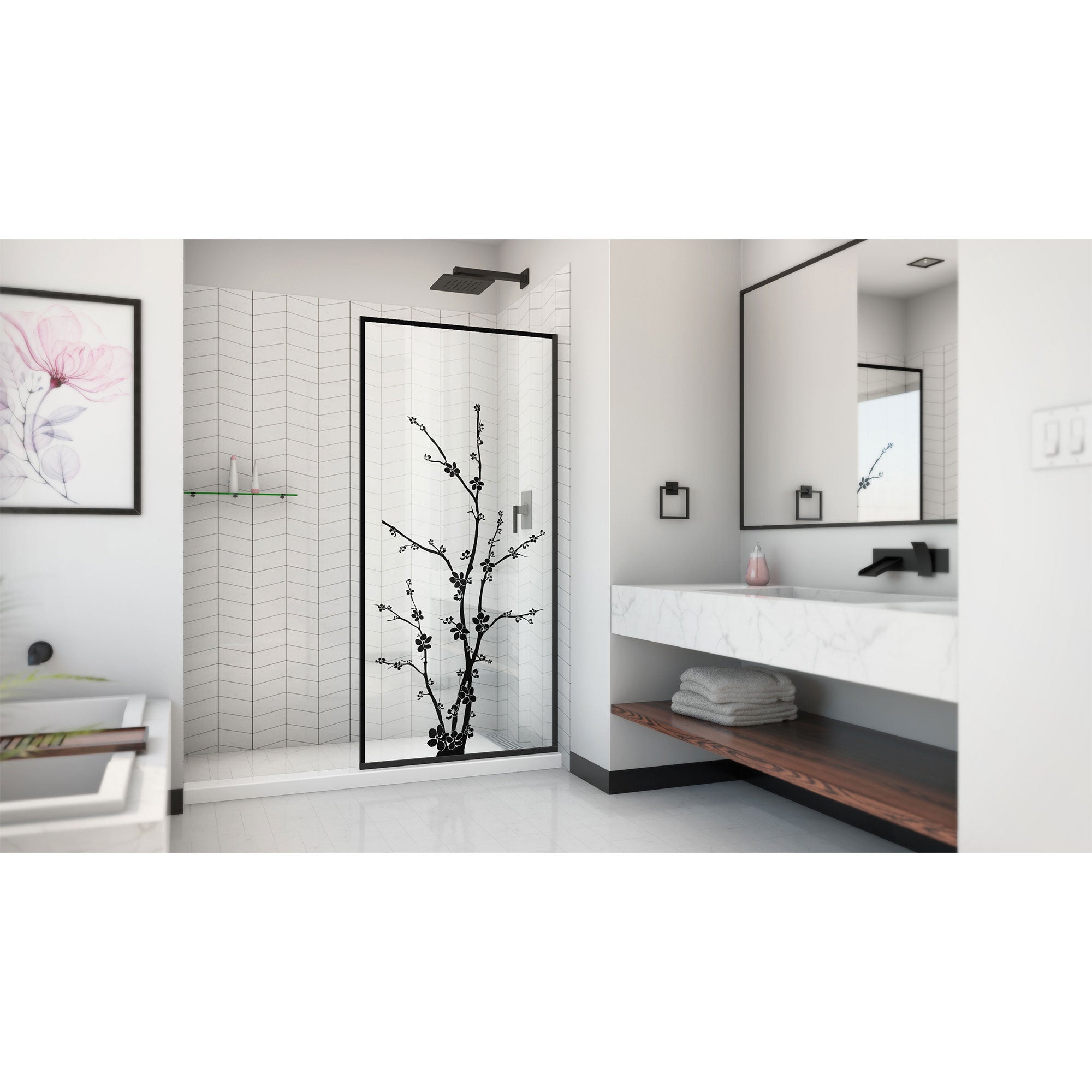 DreamLine Linea Blossom 34" W Shower Door