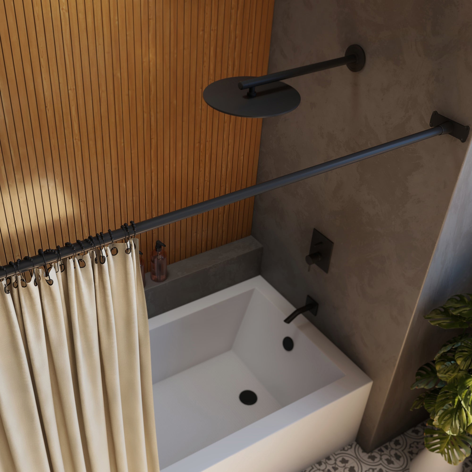 Linea 1-3/4" x 60" Straight Shower Rod