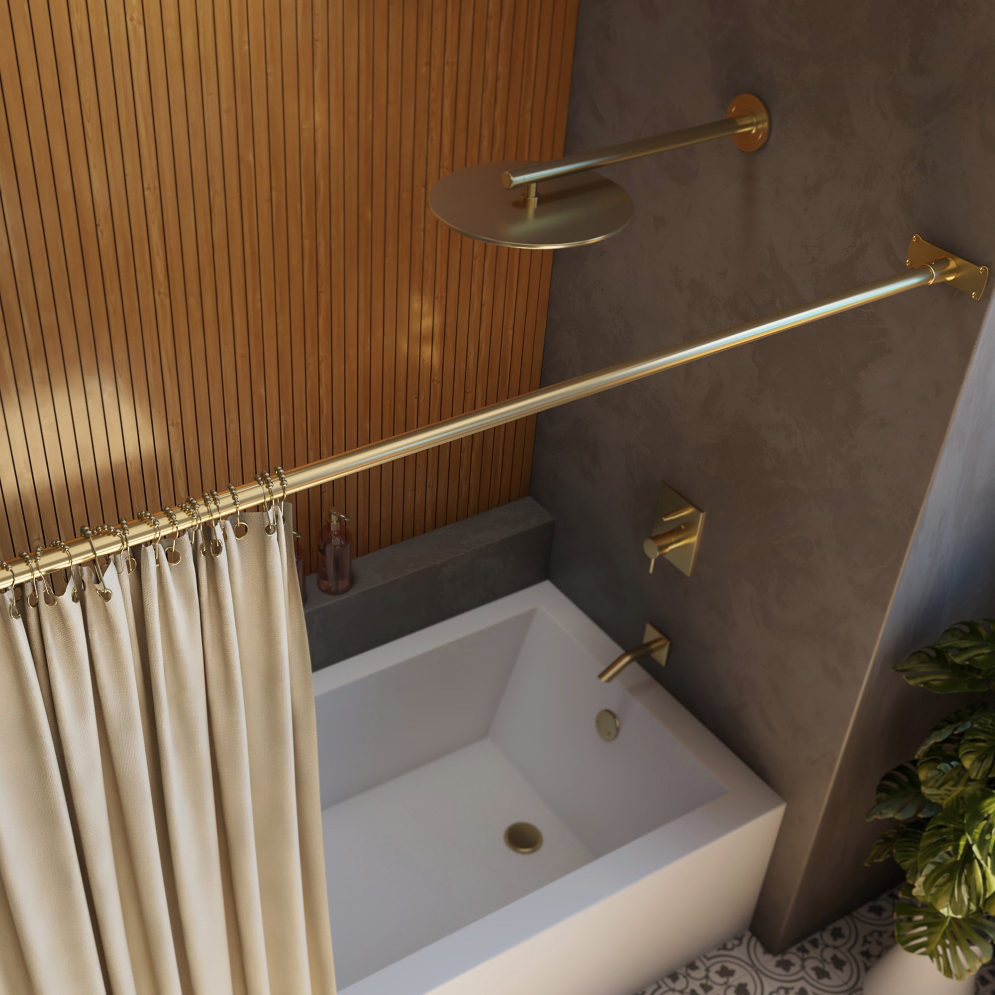 Linea 1-3/4" x 60" Straight Shower Rod