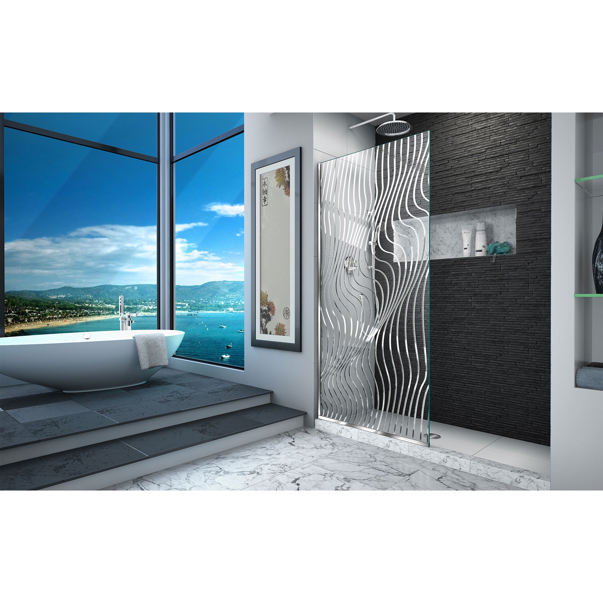 DreamLine Platinum Linea 34" W Shower Door