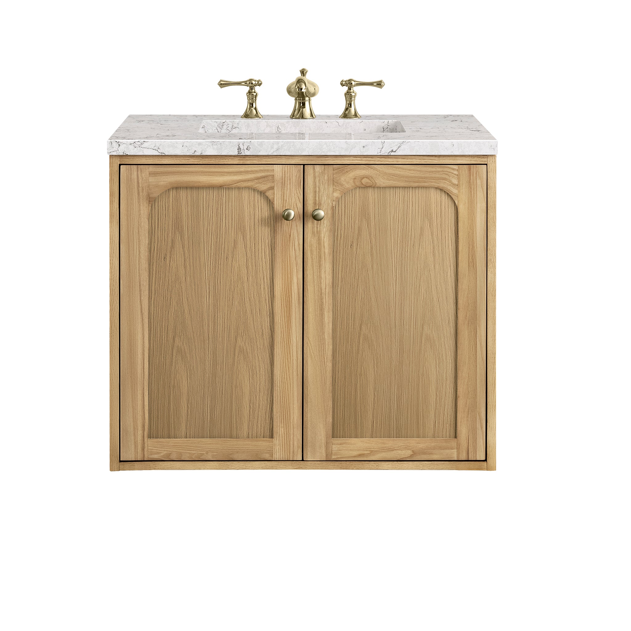 James Martin Laurent 30" Single Vanity in Light Natural Oak with 3cm Countertop