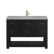 James Martin Lucian 48" Single Vanity in Carbon Oak with 3cm Countertop