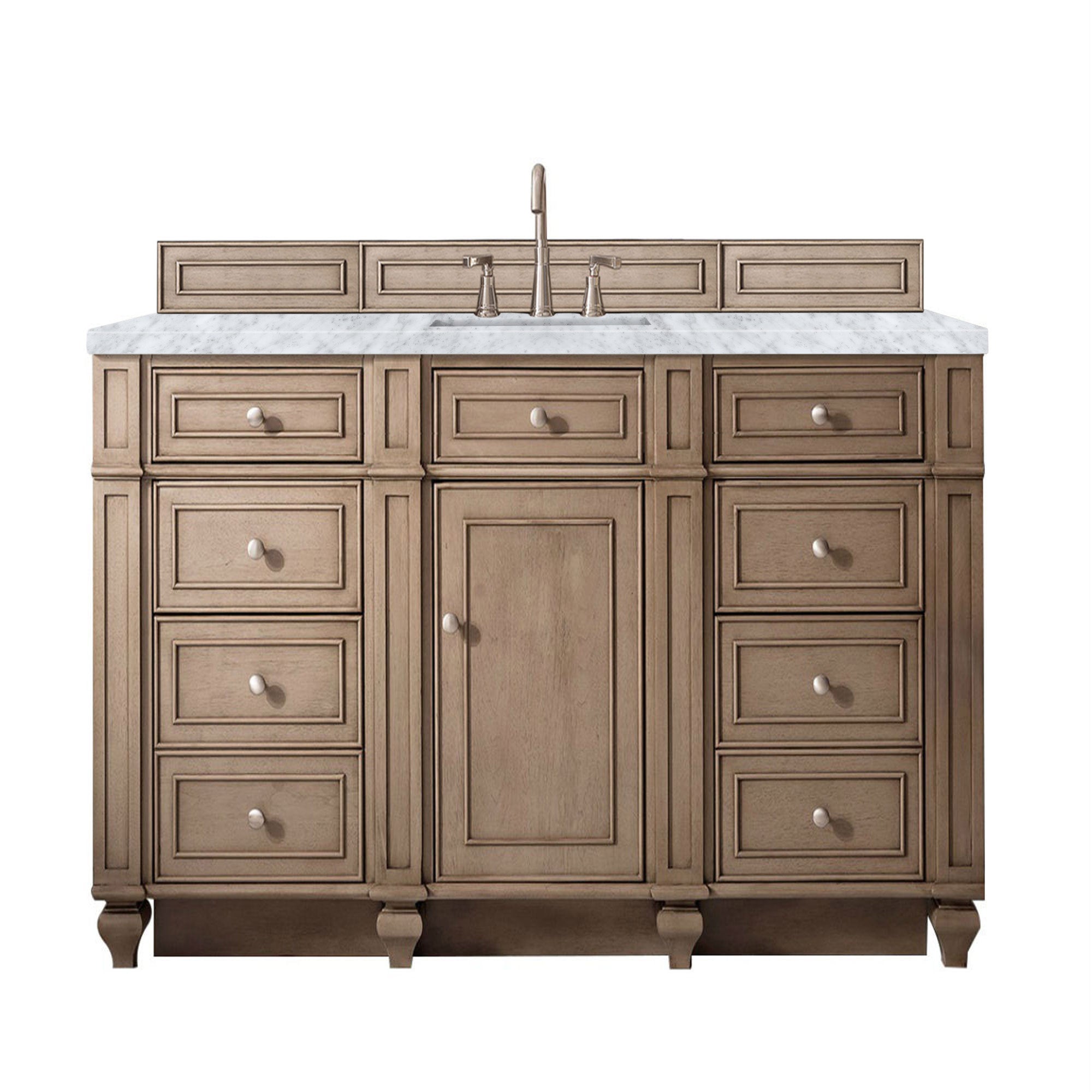 James Martin Bristol 60" Single Vanity in Whitewashed Walnut with 3cm Countertop