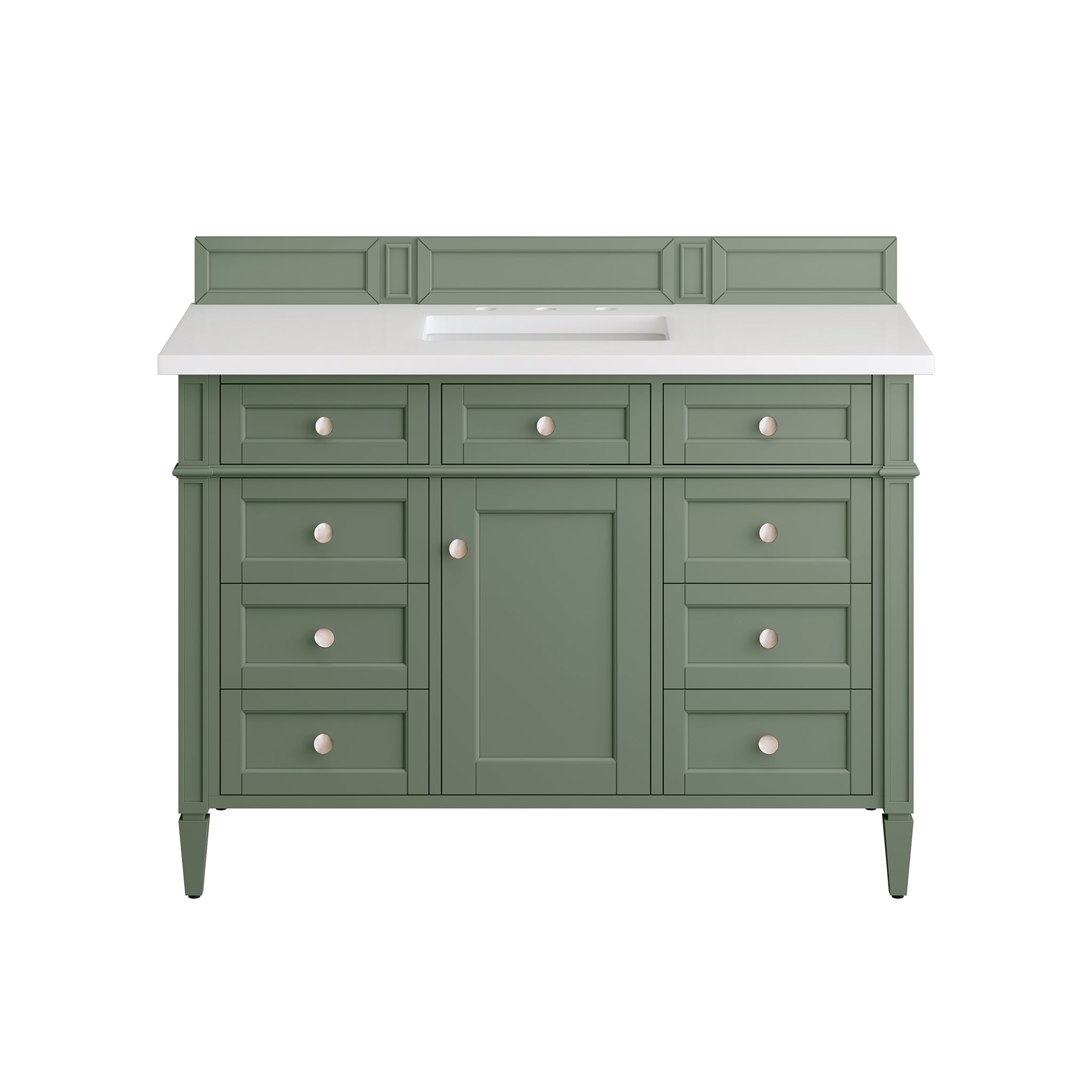 James Martin Brittany 48" Single Vanity in Smokey Celadon with 3cm Countertop