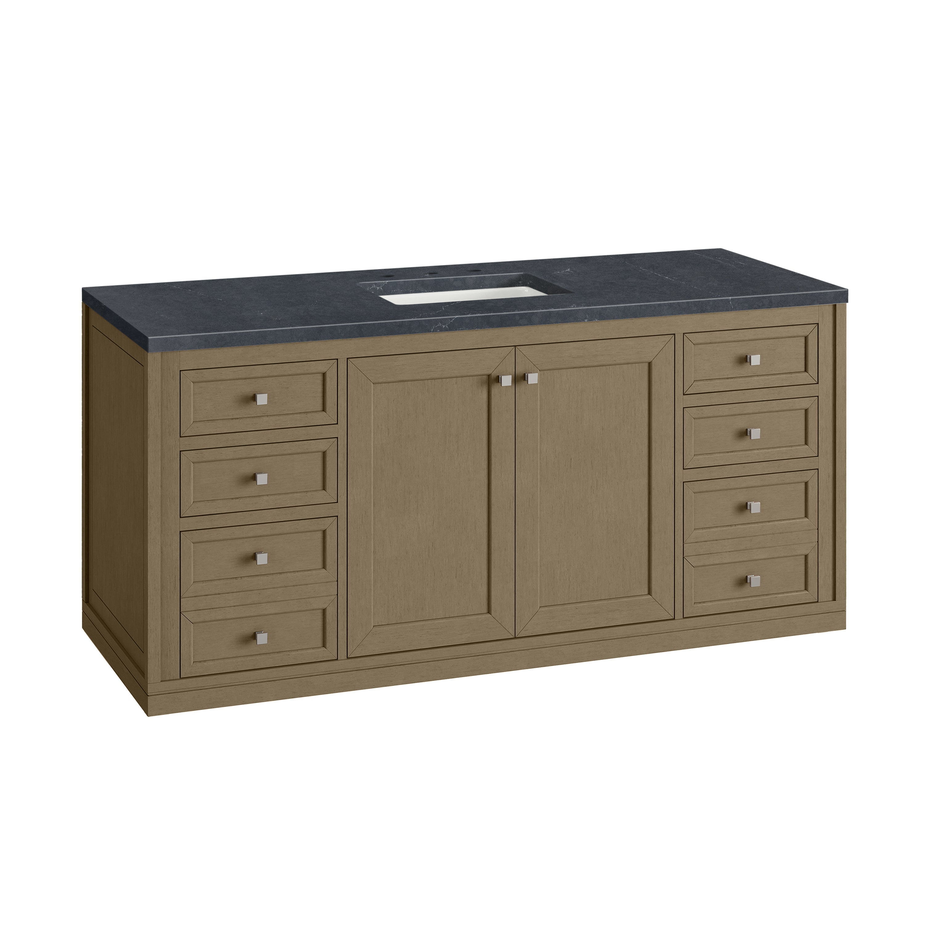 James Martin Chicago 60" Single Vanity in Walnut Whisper with 3cm Countertop