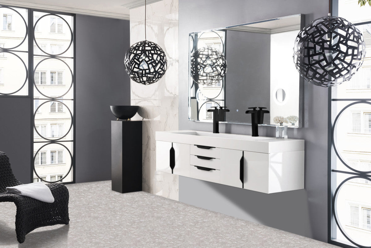 Columbia 72" Double Wall Mount Vanity Cabinet