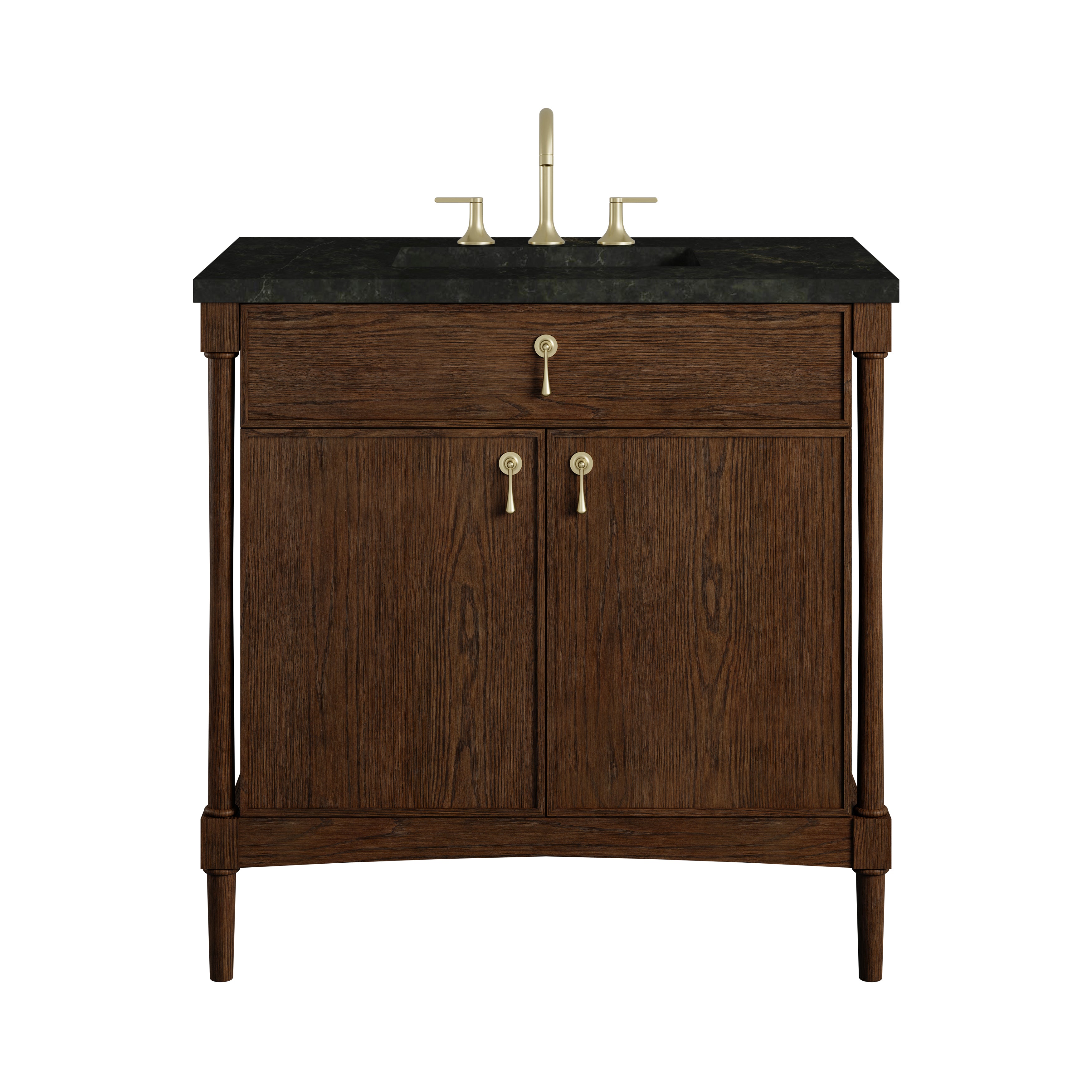 James Martin Kinnsden 36" Single Vanity in Sable Oak with 3cm Countertop