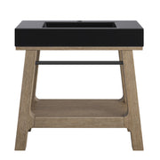 James Martin Auburn 36" Single Weathered Timber Sink Console