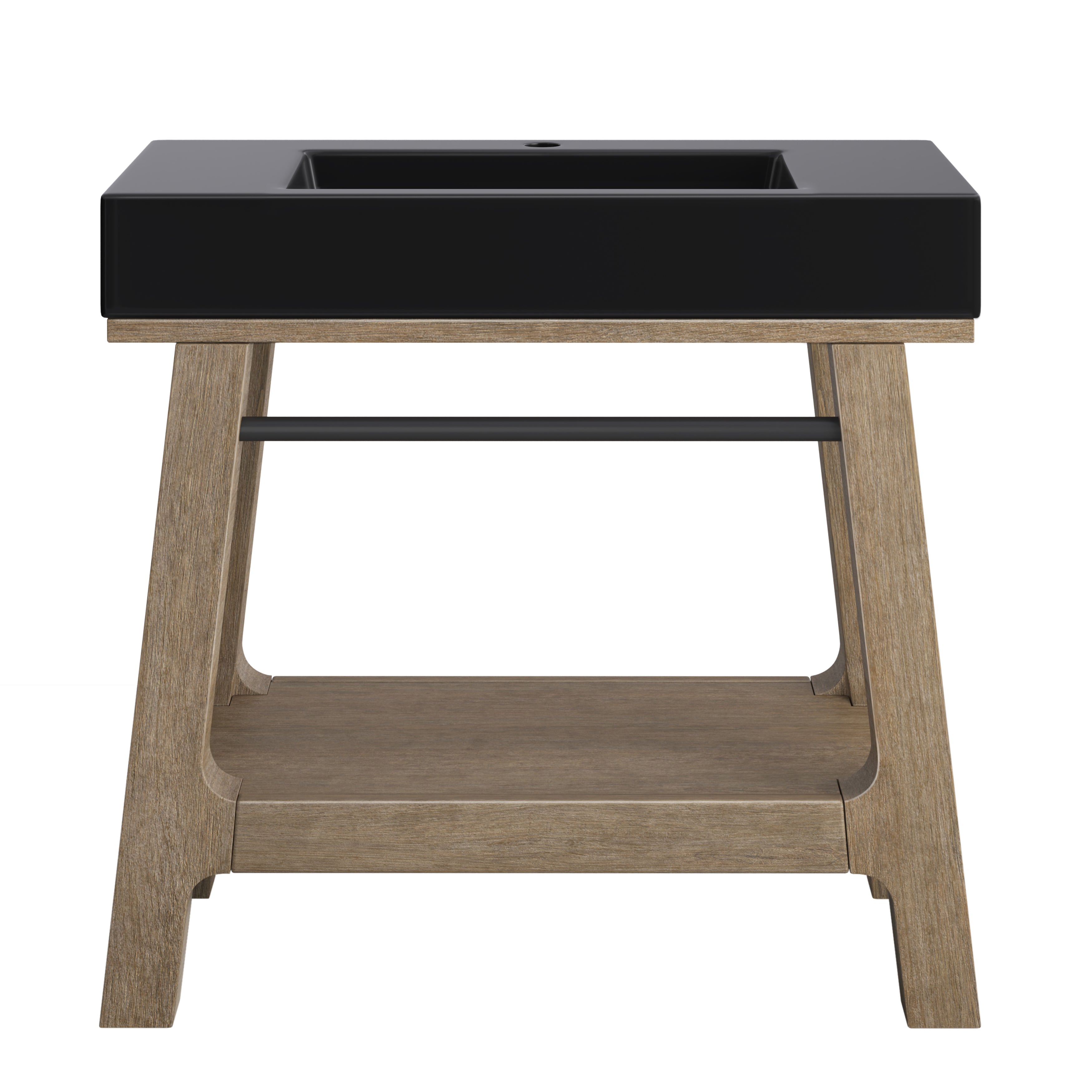 James Martin Auburn 36" Single Weathered Timber Sink Console