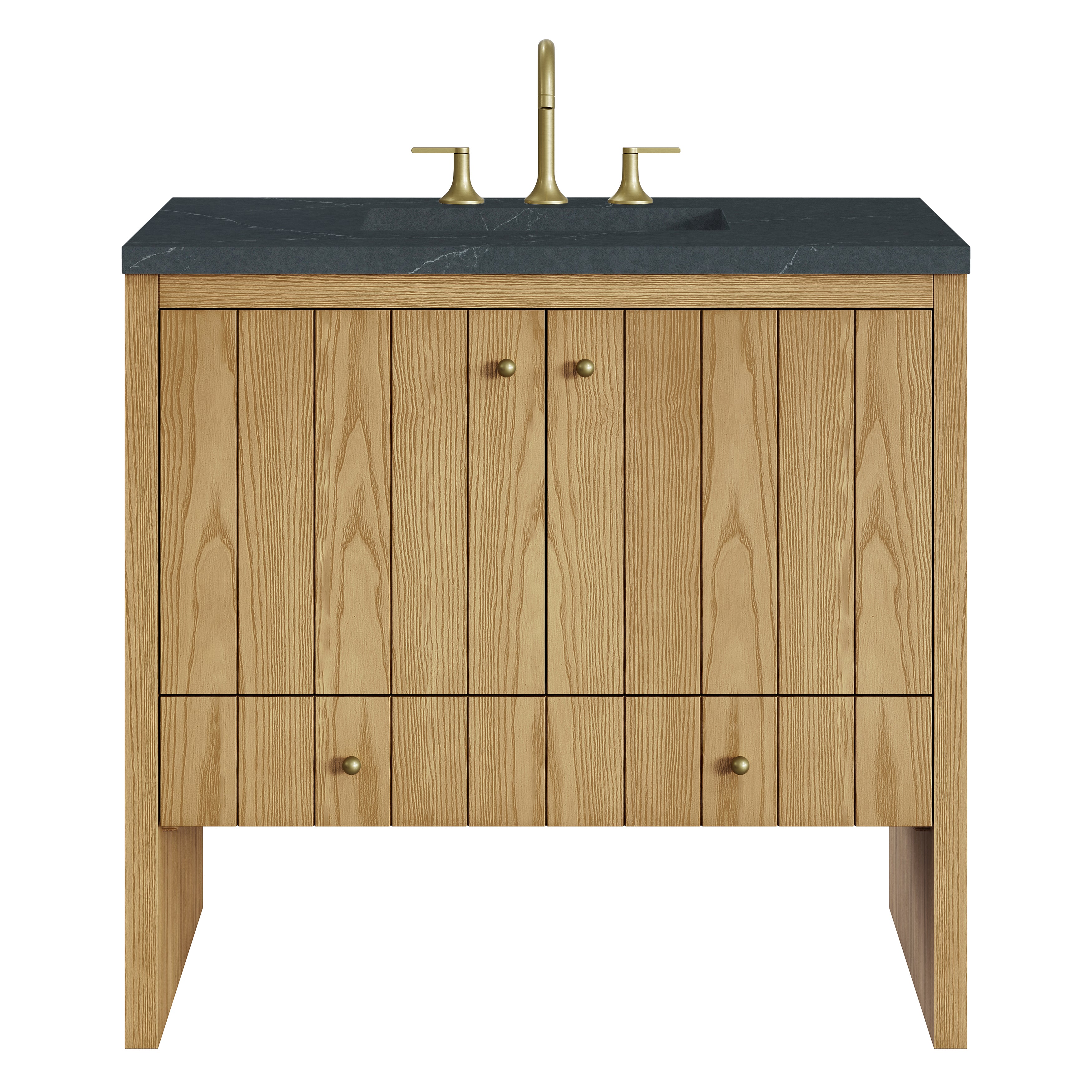 James Martin Hudson 36" Single Vanity in Light Natural Oak with 3cm Countertop