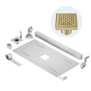 Curb Lotus Shower Pan Kit Square drain