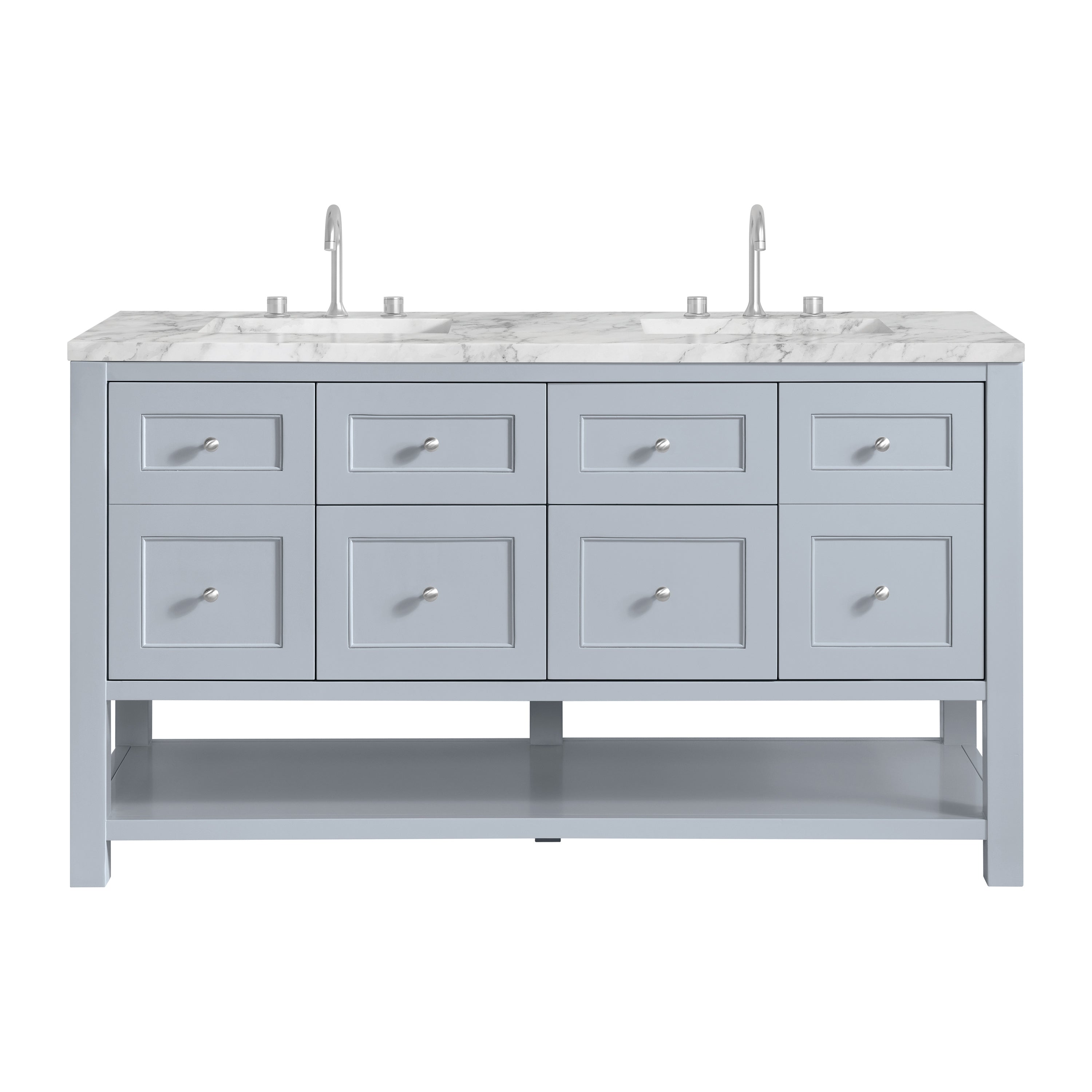 James Martin Breckenridge 60" Double Vanity in Serenity Blue with 3cm Countertop