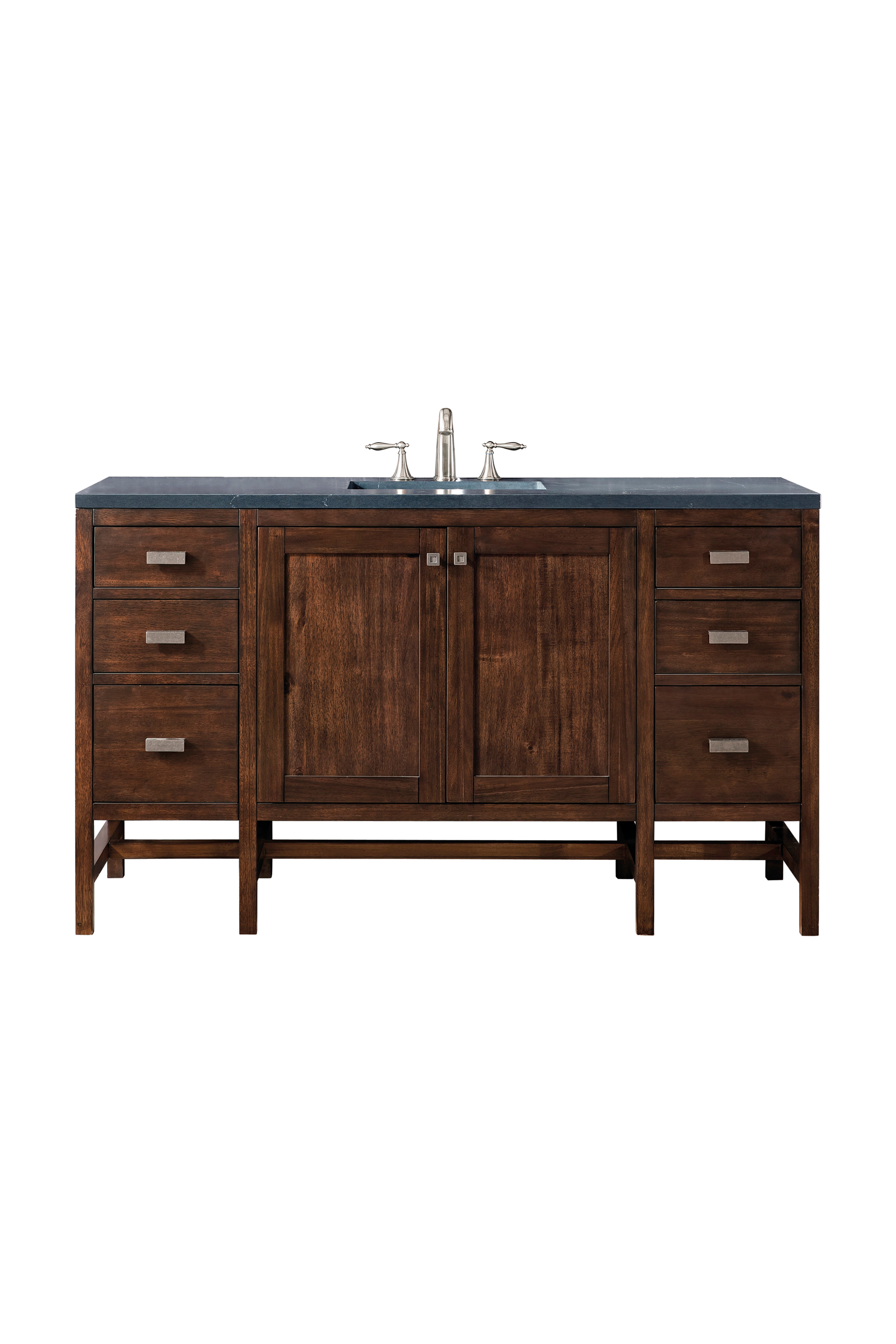 James Martin Addison 60" Single Vanity in Mid-Century Acacia with 3cm Countertop