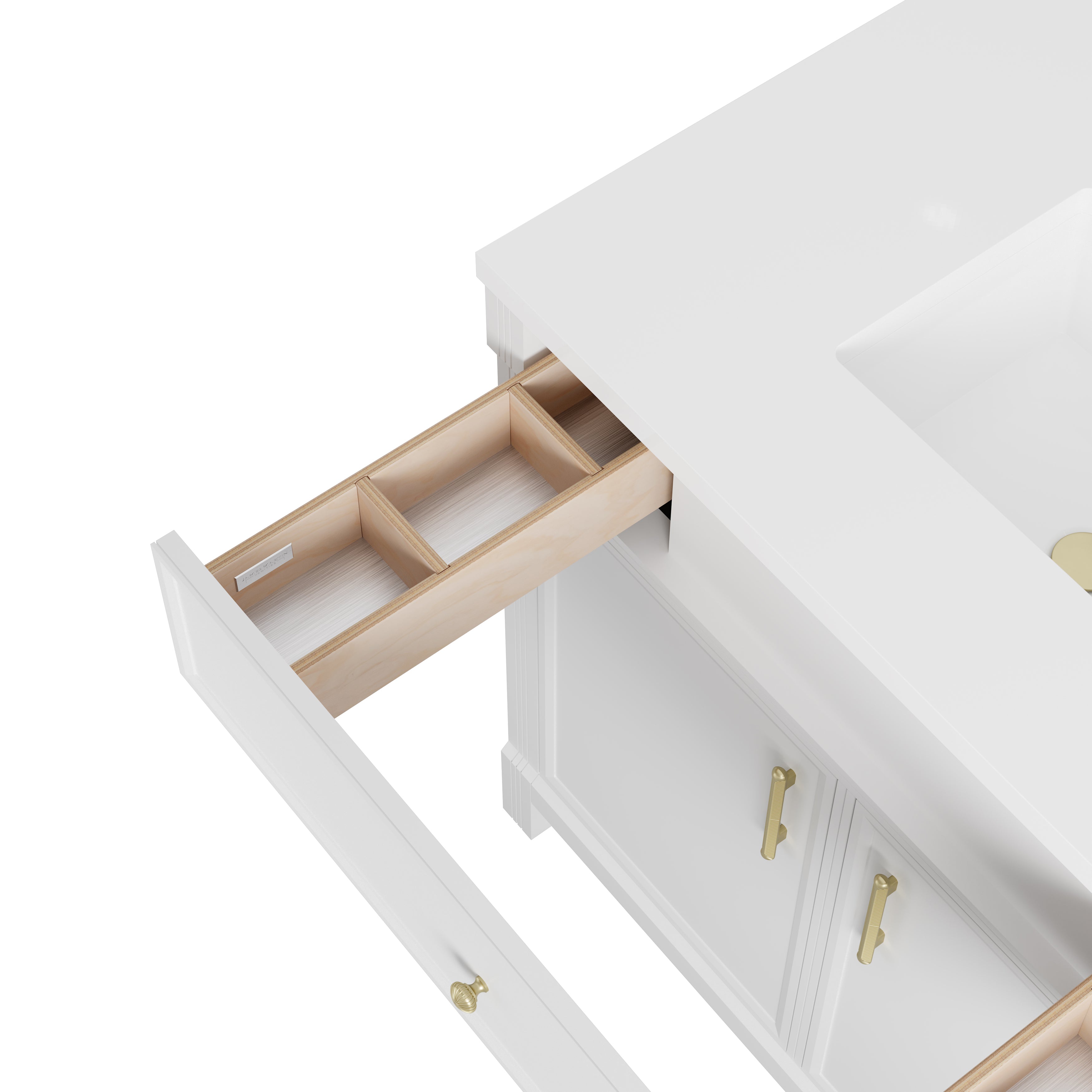 James Martin Bellshire 36" Single Vanity in Bright White with 3cm Countertop